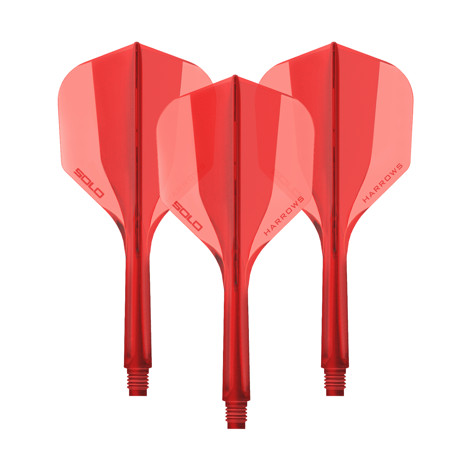 Sistema de eje de vuelo Harrows Solo No6 - Rojo Ein Flight-Shaft-System in Rot wird gezeigt. Das Bild zeigt das Harrows Solo No6 Flight Shaft System mit einer Länge von 27 mm.