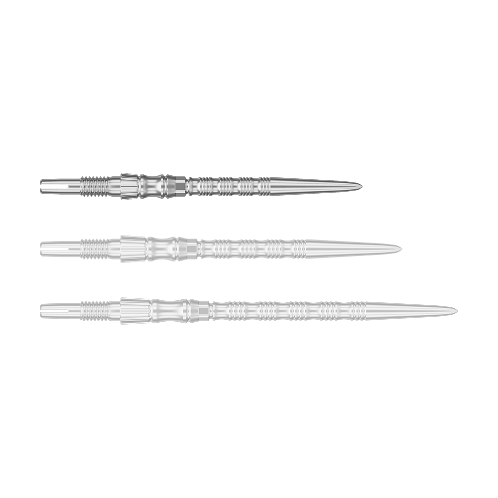 Puntas de dardo de acero Target Signature Swiss Point TRB - plateadas Abgebildet ist eine einzelne silberfarbene Dartspitze mit einer Länge von 30 mm. Das Produkt scheint aus der Serie 'Target SwissPoint Signature TRB' zu stammen.