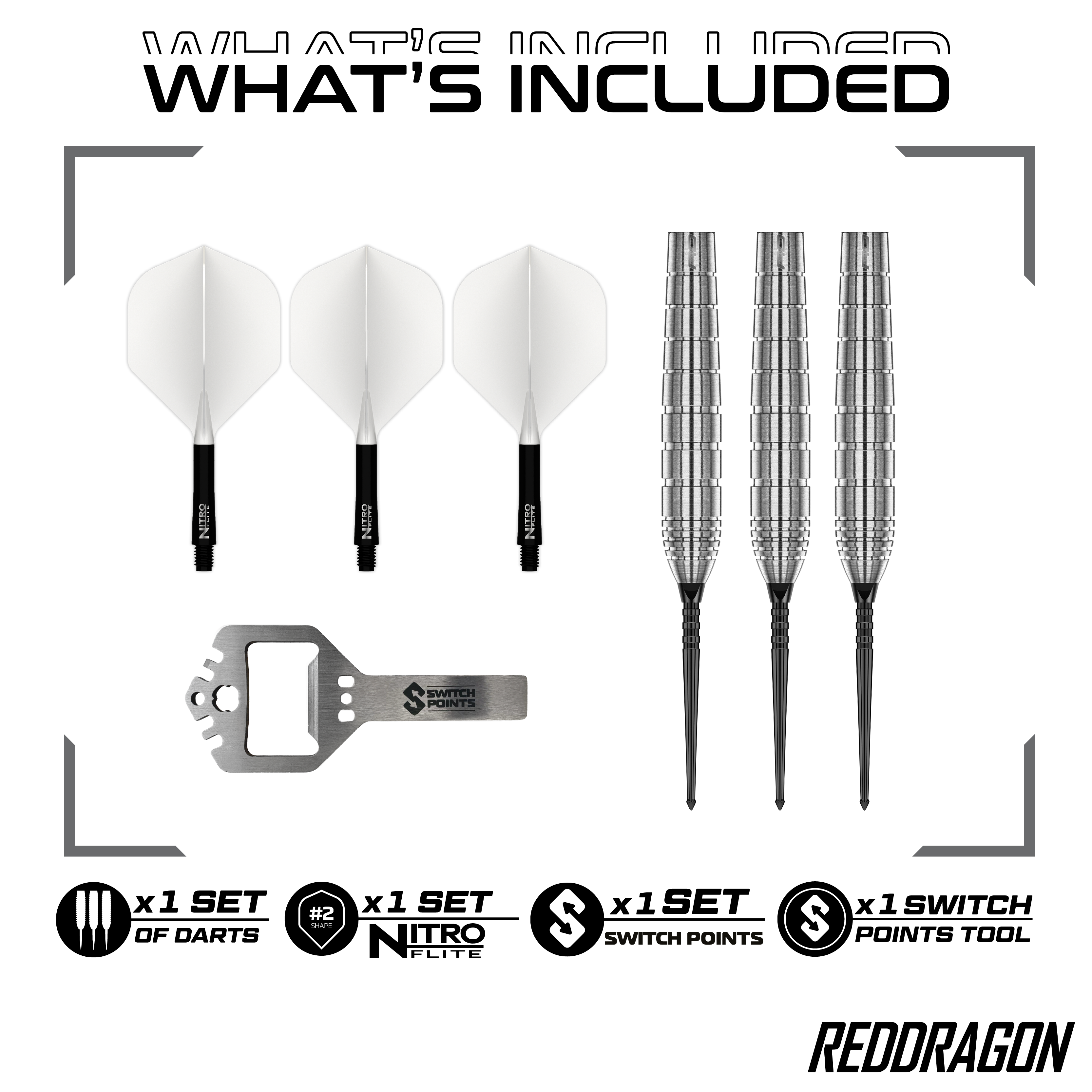 Dardos de acero Red Dragon Luke Humphries TX1 Pioneer Switch Point Zu sehen sind die Red Dragon Luke Humphries TX1 Pioneer Switch Point Steeldarts. Das Produkt eignet sich für professionelle Dartspieler.