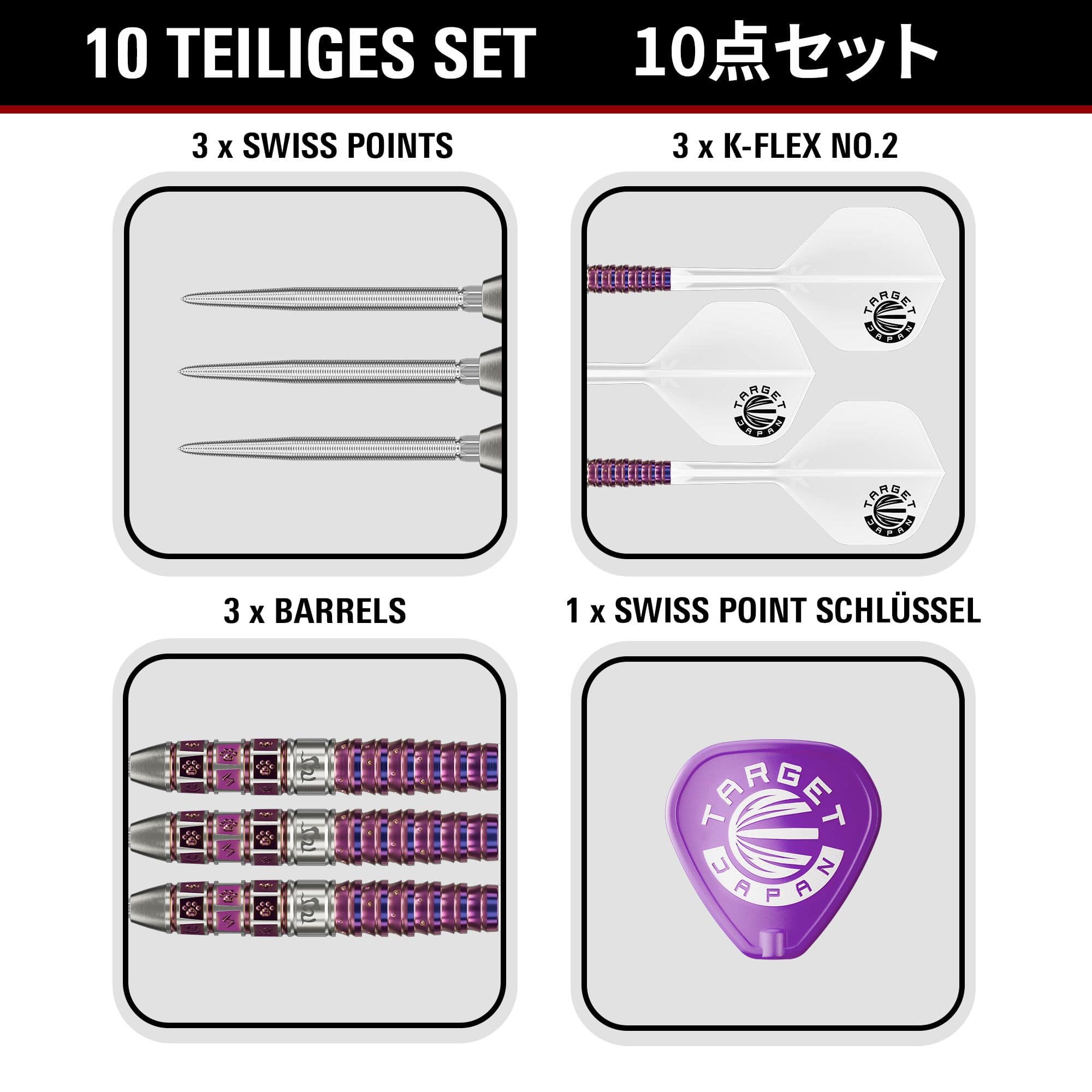 Dardos de acero con punta suiza Mayo GEN8 de la serie Prime de Target Japan