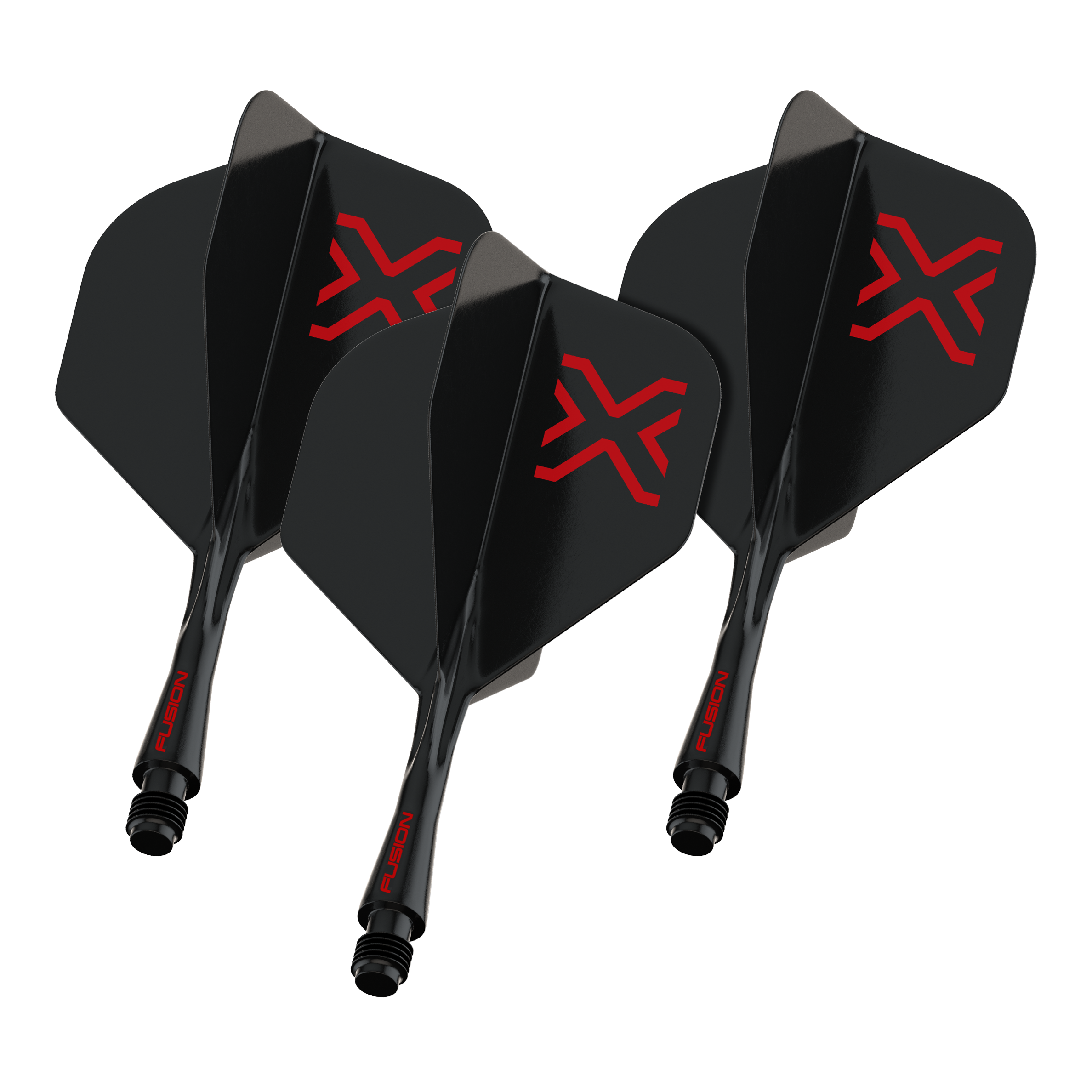 Sistema de eje de vuelo estándar Winmau Fusion Blade X No2 - Negro Das Foto zeigt einen Artikel namens 8863_Winmau_Fusion_Blade_X_No2_Standard_Flights_Schwarz_22mm_1Set. Vermutlich handelt es sich um ein Set schwarzer Dart-Flights der Größe 22mm.