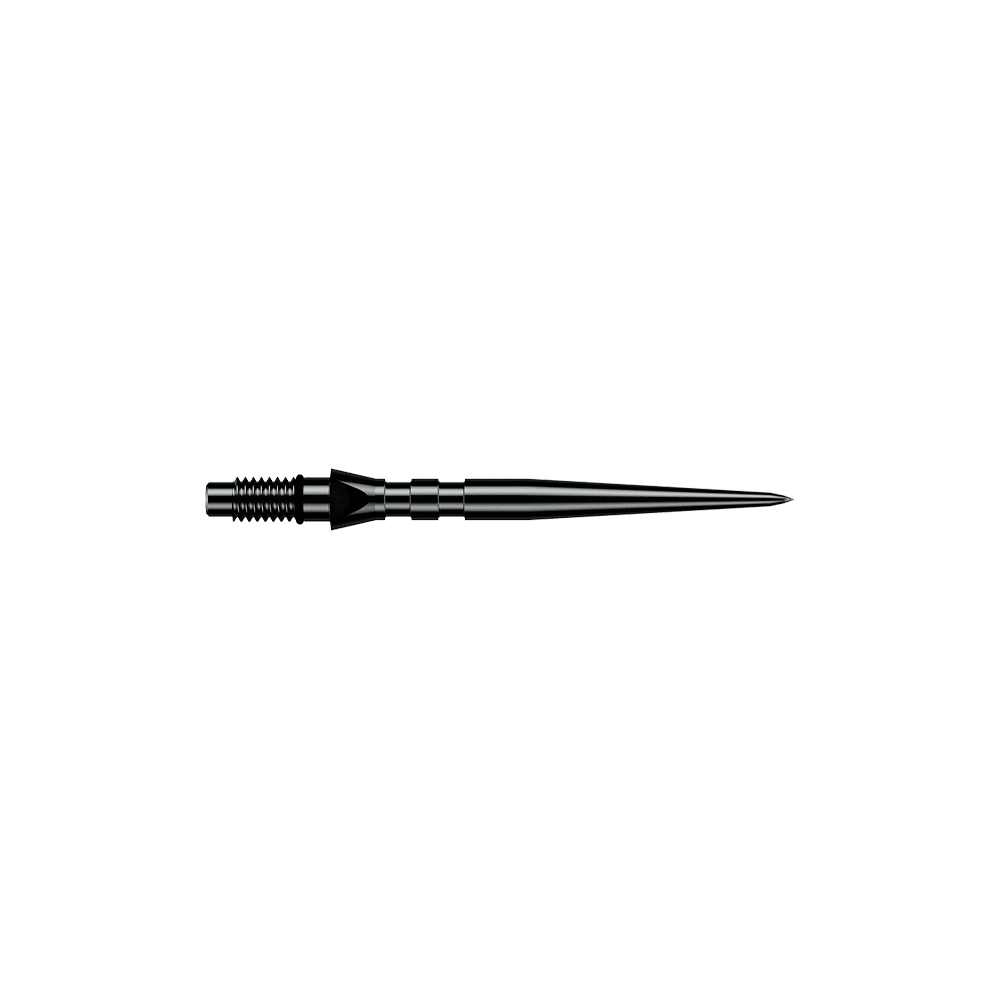 Puntas de dardos de acero Winmau Switch Point Groove - Negras Zu sehen sind schwarze Winmau Switch Point Groove Steeldartspitzen mit einer Länge von 26 mm. Sie werden häufig als Ersatzspitzen für Steeldarts genutzt.