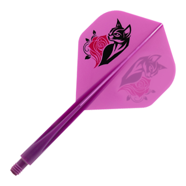 Sistema de eje de vuelo estándar Condor AX Black Cat Purple Hier sieht man das Condor AXE Black Cat Purple Standard Flight-Shaft-System. Das Produkt kombiniert Flight und Shaft in einer robusten Einheit.