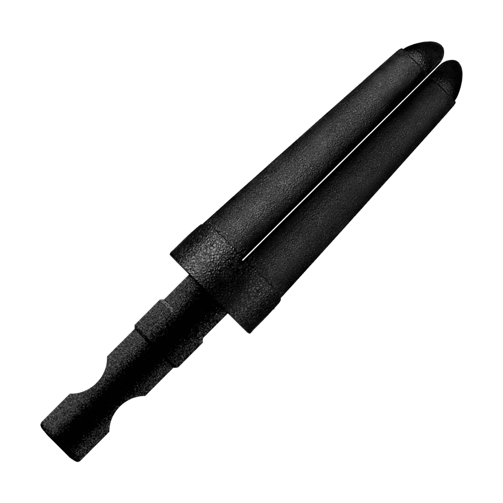 HR442_Harrows_Carbon_360_Shaft_Tops_2 Das Bild zeigt die Harrows Carbon 360 Shaft Ersatztops. Es handelt sich um schwarze Ersatzaufsätze für Dartschäfte.