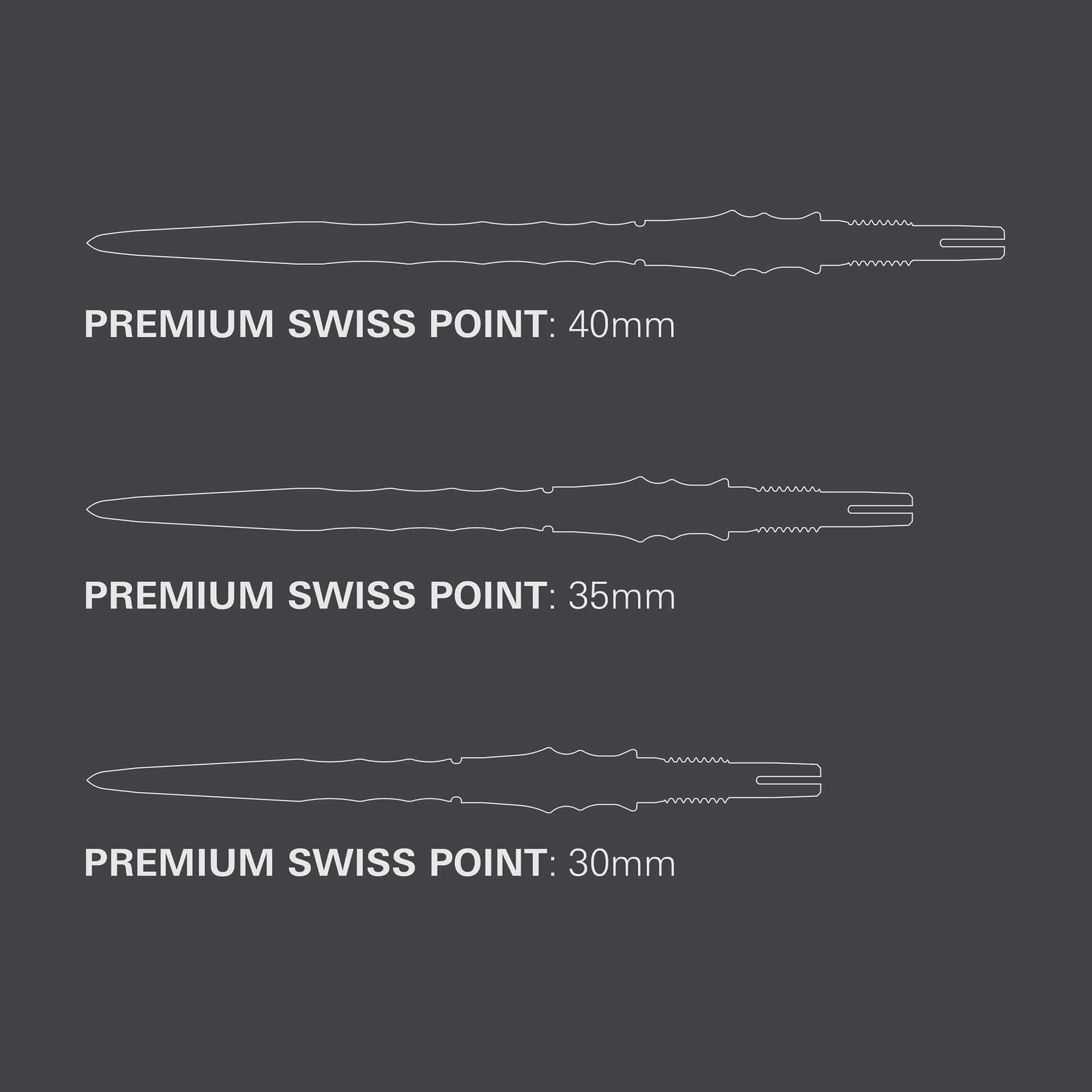 Puntas de dardos de acero Target Japan Premium Swiss Point - Negras Zu sehen sind die Target Japan Premium Swiss Point Steldartspitzen - Schwarz. Die Dartspitzen sind in einem modernen schwarzen Design gehalten.