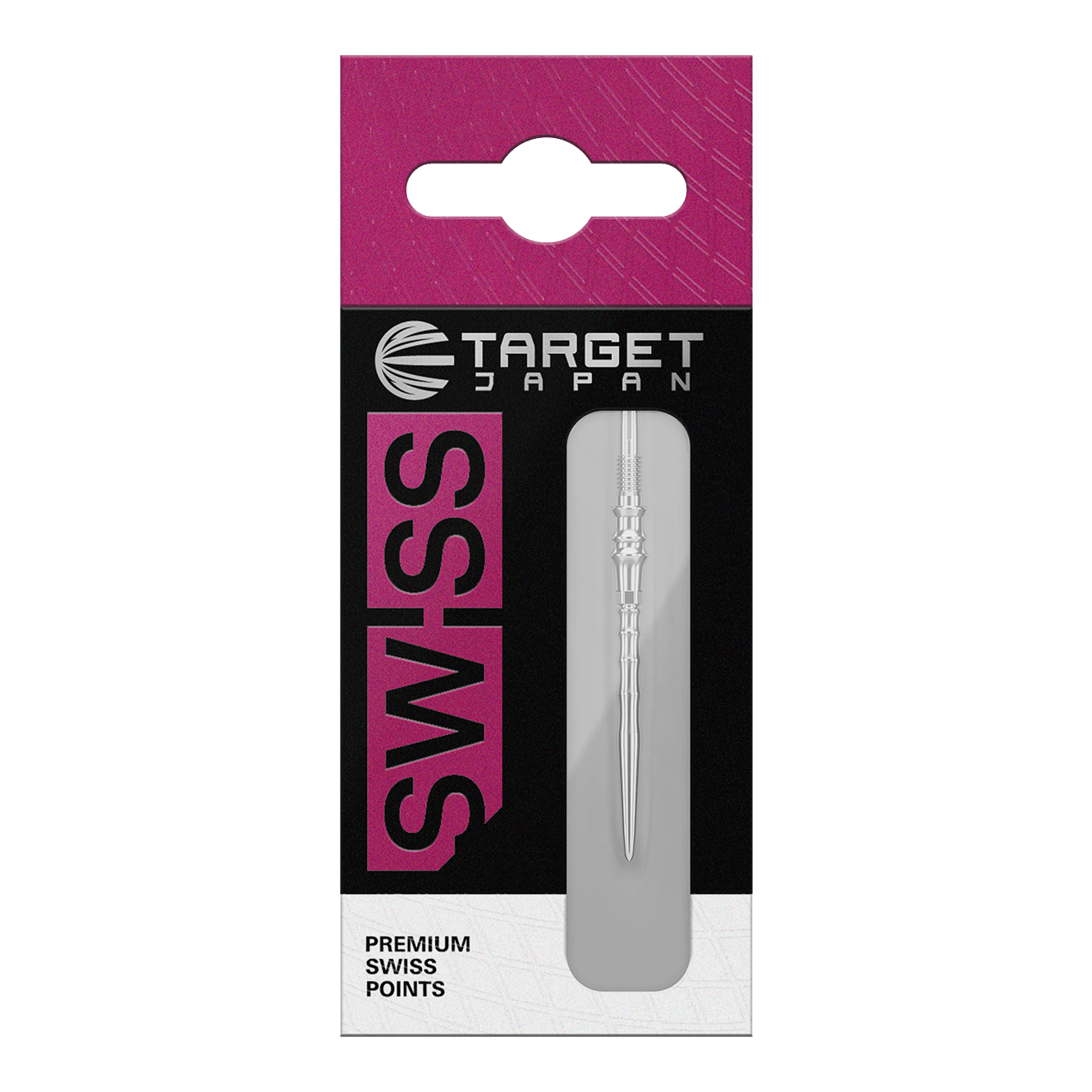 Hier sind die Target Japan Premium Swiss Point Dartspitzen in Silber abgebildet. Sie eignen sich für präzises und sicheres Spielen.