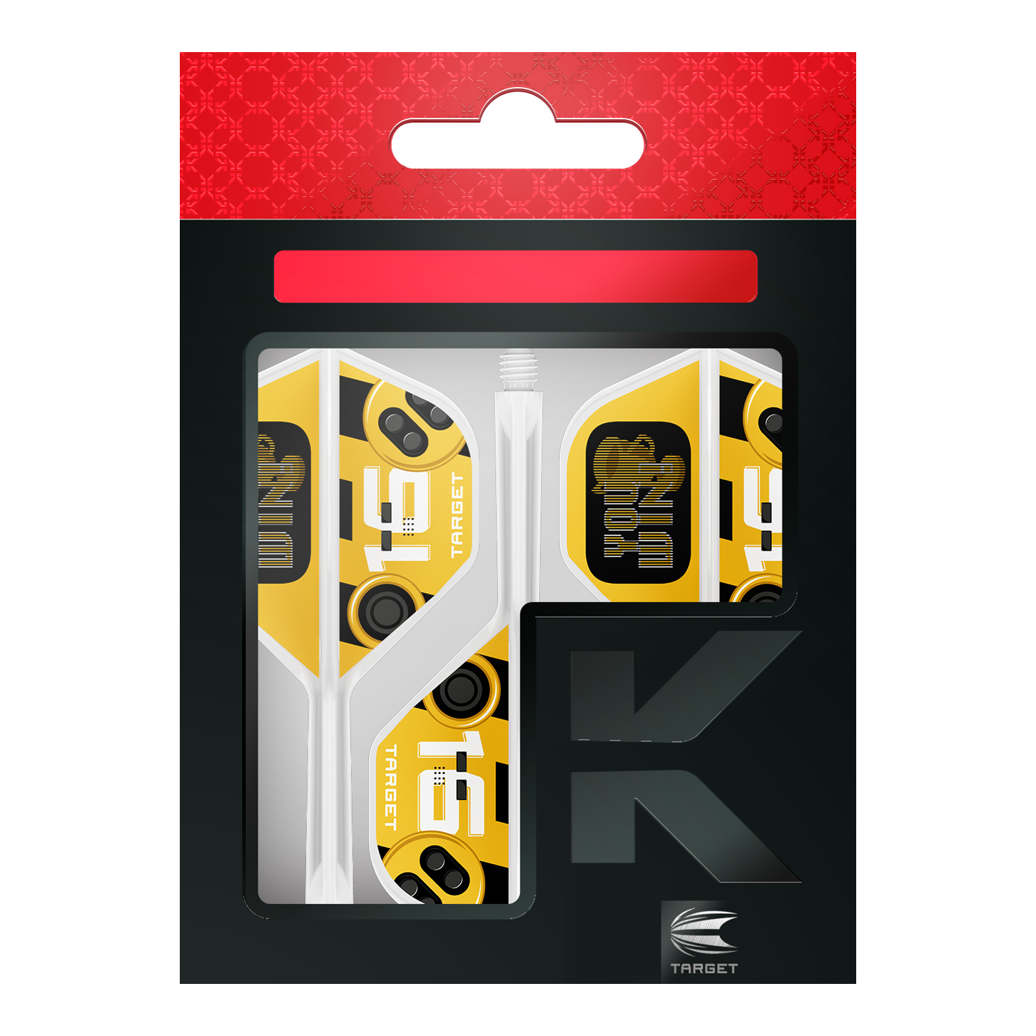 Abgebildet sind Target K-Flex You Win No2 Standard Flights. Diese Flights zeichnen sich durch ihre Standardform und hohe Qualität aus.