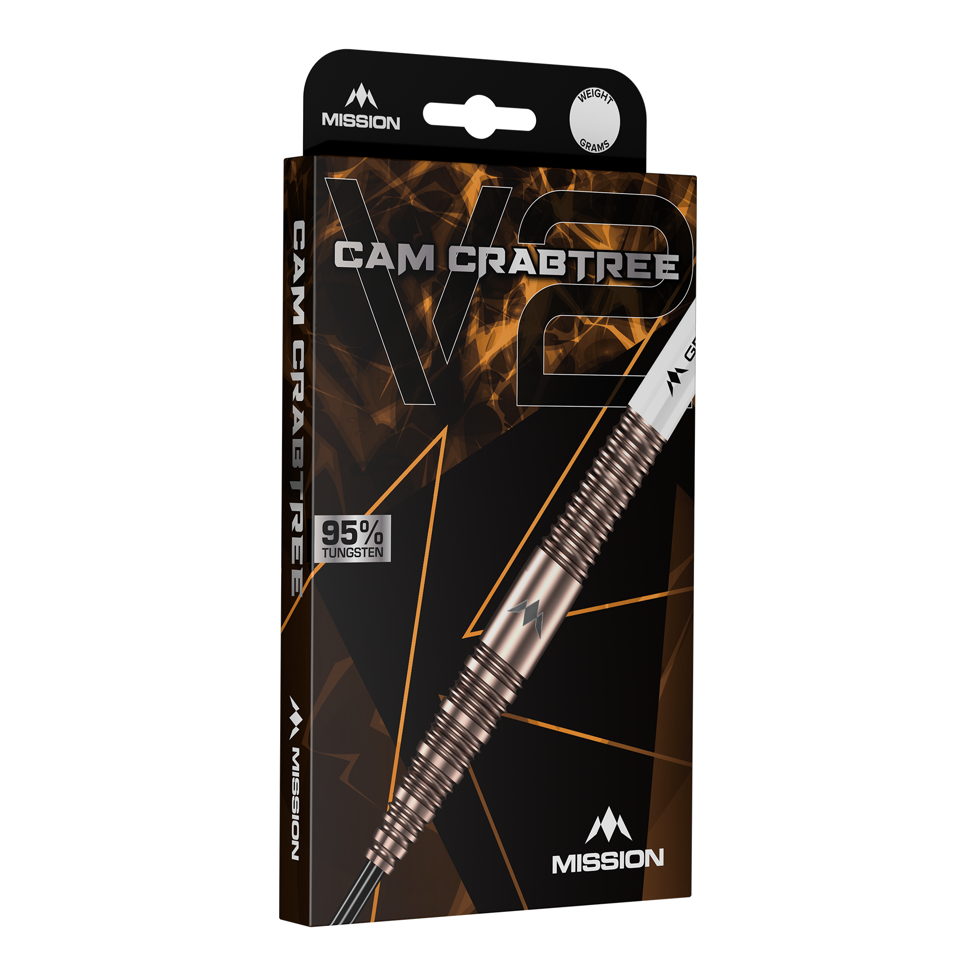 Dardos Mission Cam Crabtree V2 de acero de tungsteno al 95 % Das Bild zeigt die Mission Cam Crabtree V2 95% Tungsten Steeldarts. Diese Darts zeichnen sich durch ihr professionelles Design und hohe Qualität aus.