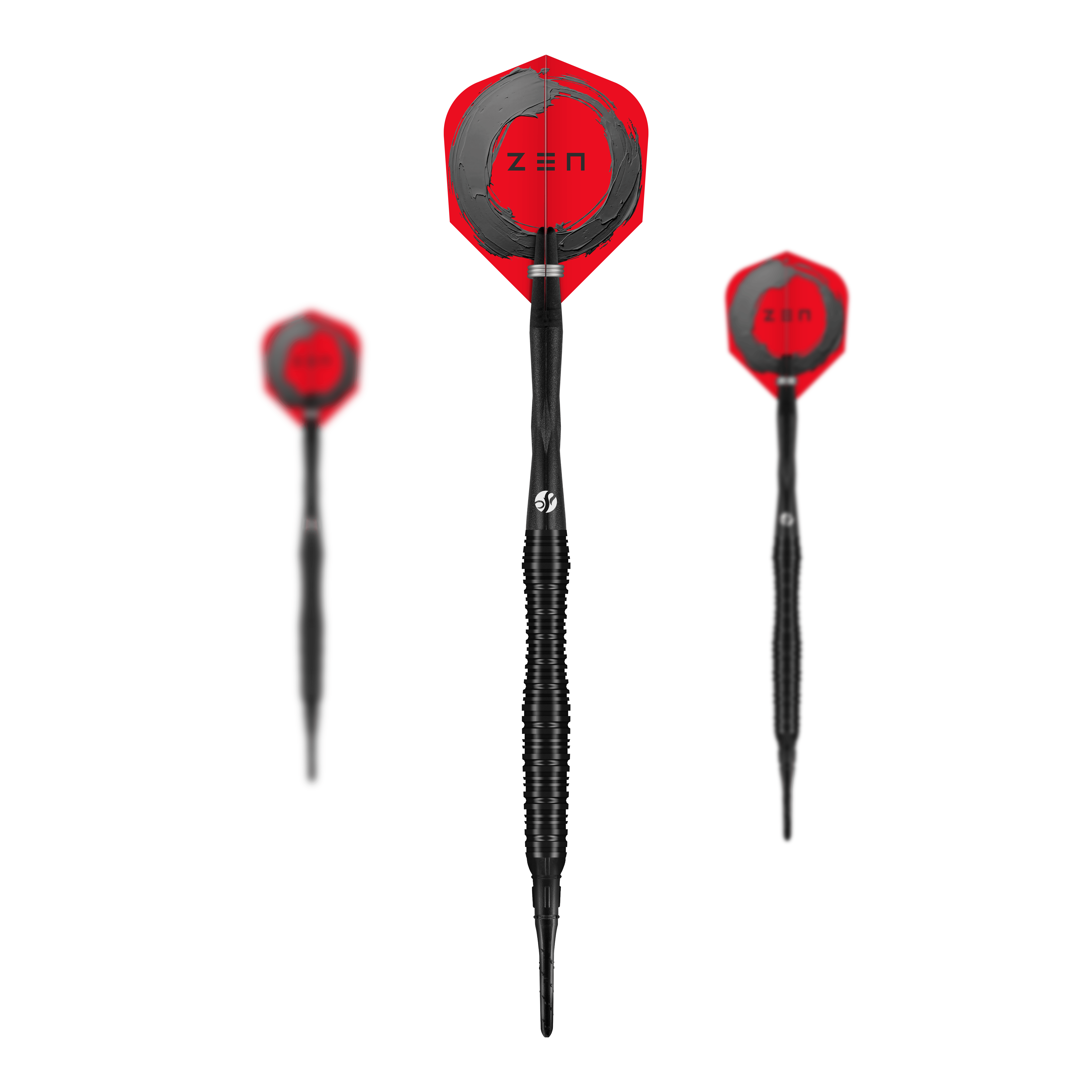 Dardos blandos Shot ZEN con forma de vieira - 20 g Hier ist ein Set Shot ZEN Scallop Softdarts mit je 20 Gramm gezeigt. Das Set beinhaltet mehrere Softdarts in ansprechendem Stil.