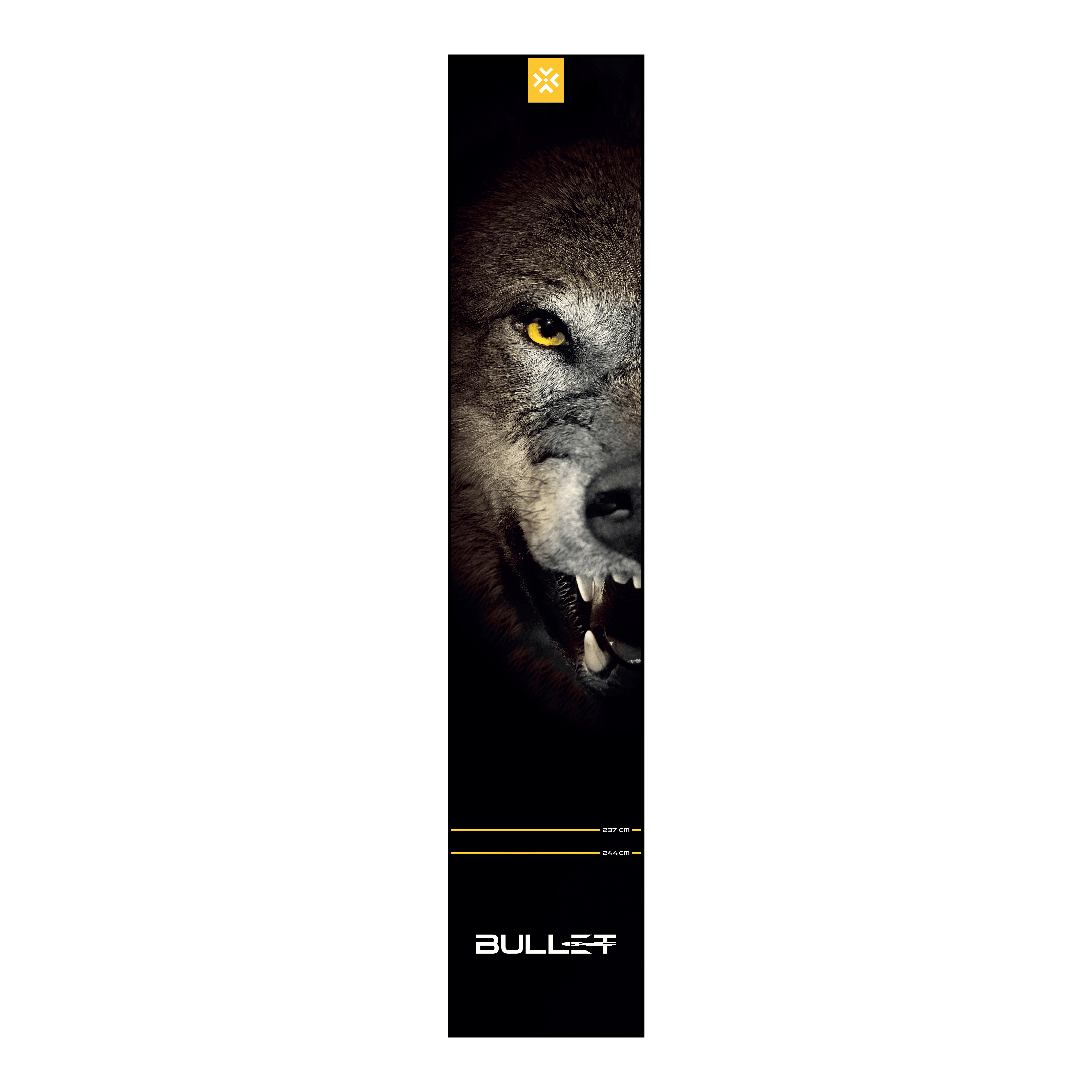 Tapete para dardos Bullet Fang Auf dem Foto ist die Bullet Fang Dartmatte zu sehen. Sie ist ideal, um den Wurfbereich beim Darts zu markieren und zu schützen.