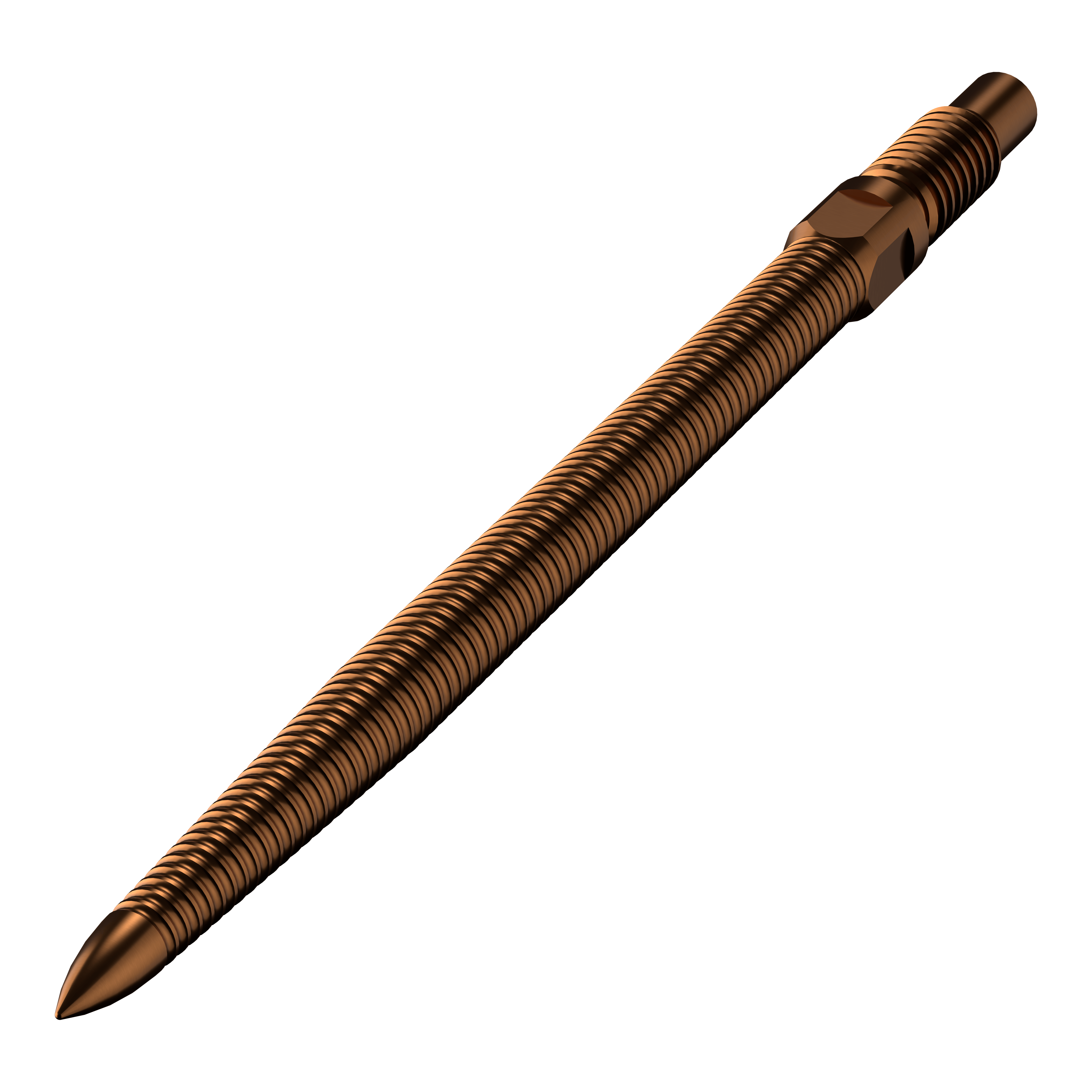 Puntas de dardo convertibles Bulls NL - Micro Grip - Bronce Abgebildet ist eine einzelne Dartspitze mit MicroGrip in Bronze. Die Länge der Spitze beträgt 32mm.