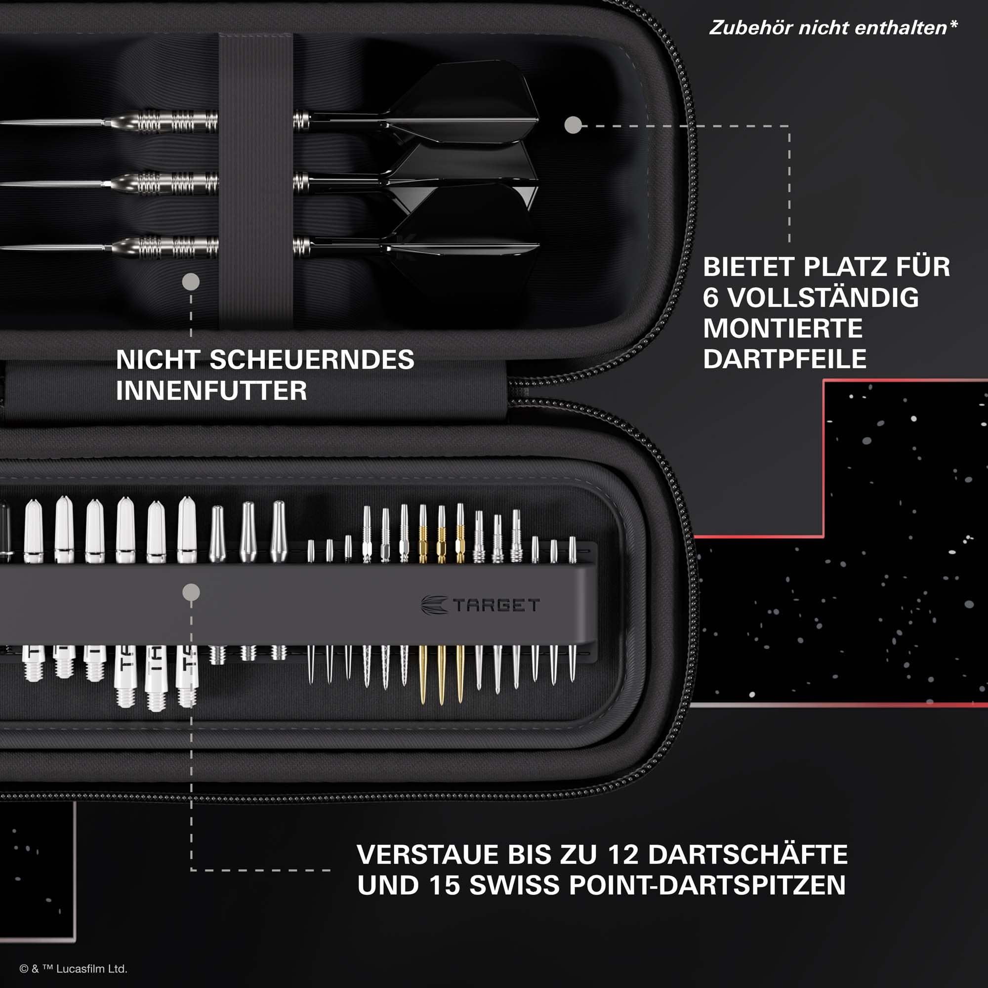 Estuche para dardos Target Star Wars Boa - Darth Maul Zu sehen ist das Target Star Wars Boa Dartcase im Darth Maul-Look. Es eignet sich perfekt für alle, die Star Wars und Dartspiel genießen.