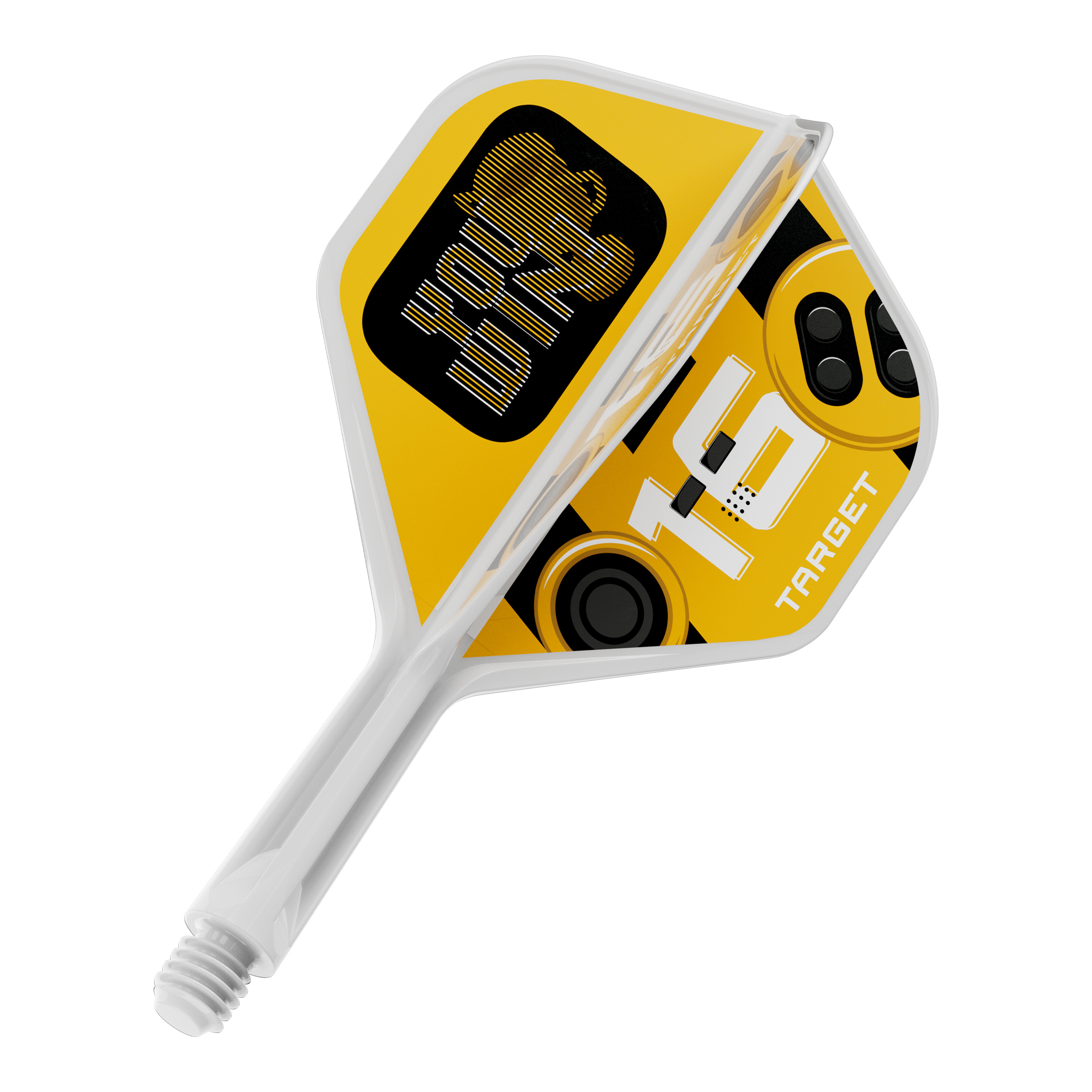 Target K-Flex Gana No. 2 Vuelos estándar Abgebildet ist ein Produkt mit dem Dateinamen 410591_Target_K-Flex_YouWin_No2_Standard_Flights_19mm_1. Es handelt sich um ein Dartzubehör-Teil, vermutlich ein Dart-Flight.