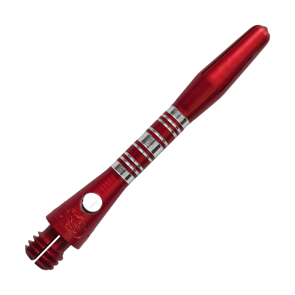 Ejes de aluminio Bulls NL Supra - Rojo - 34 mm Abgebildet sind die Bulls NL Supra Aluminium Shafts in Rot, 34 mm. Sie eignen sich hervorragend als Ersatzteile für Dartpfeile.