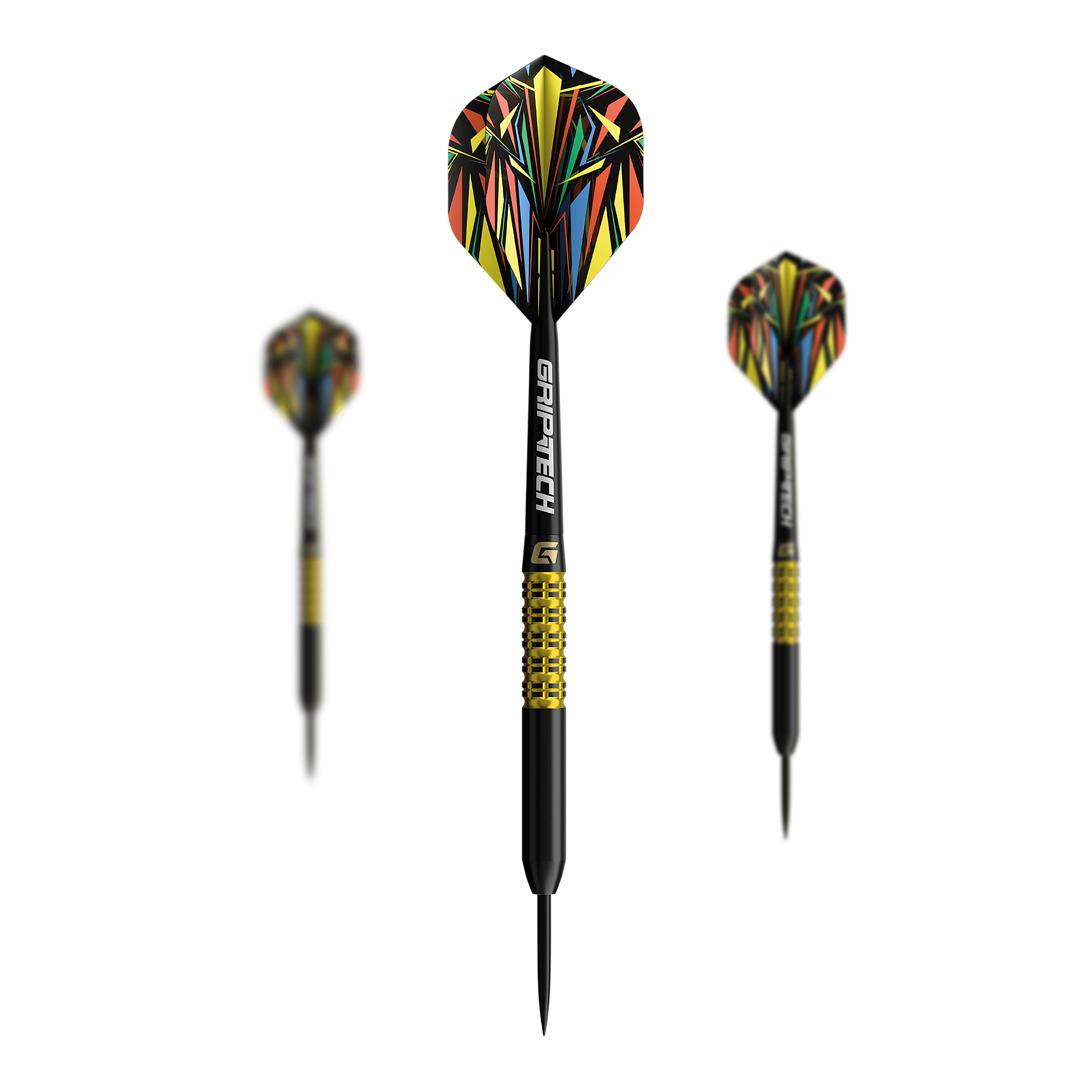 Dardos de acero de tungsteno amarillo GOAT Athlete Das Bild zeigt einen gelben Tungsten-Steeldart. Das Produkt ist unter dem Namen 'GD7000770 GOAT Athlete Yellow Tungsten Steeldarts 1 Set' bekannt.