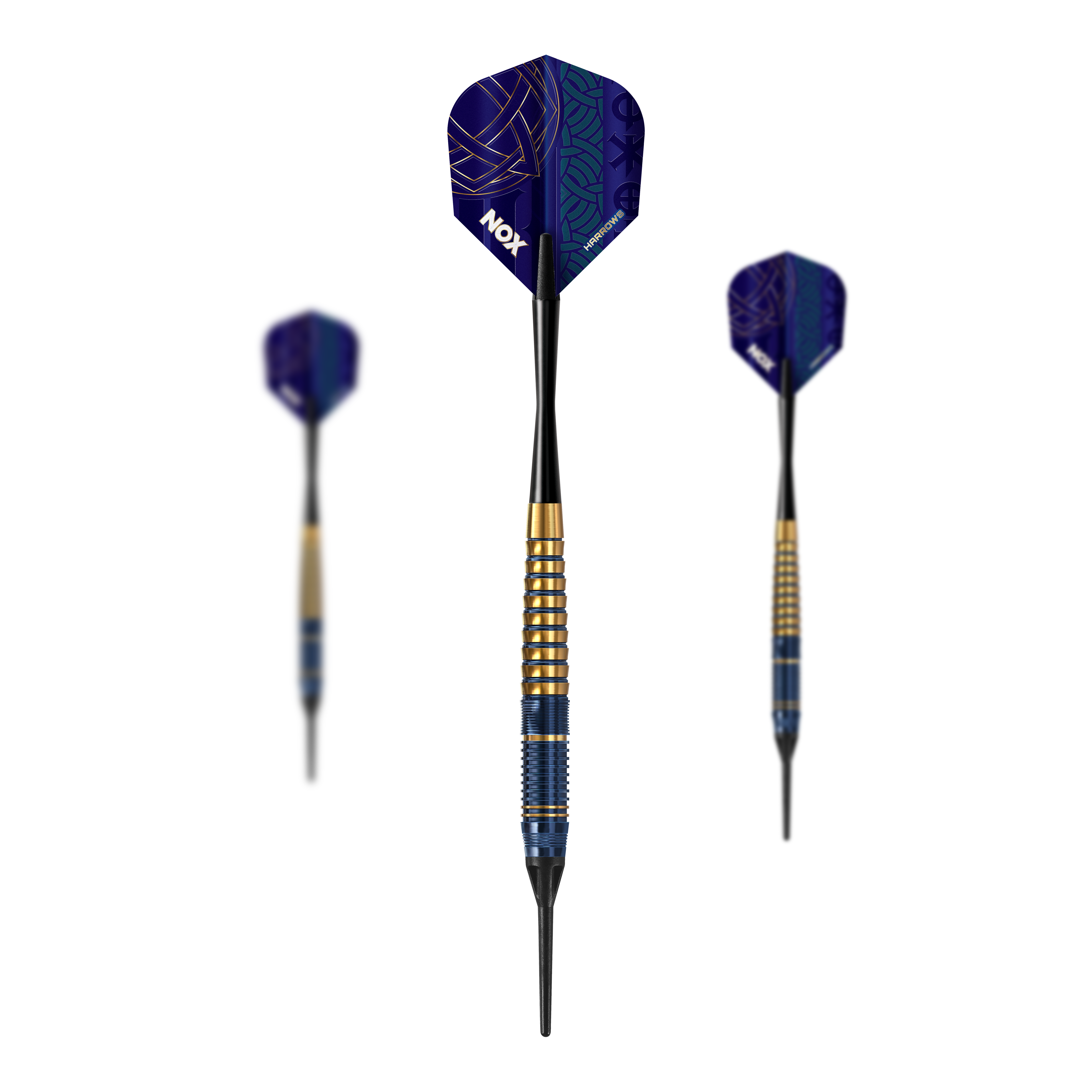Dardos blandos de latón premium Harrows Nox Hier sind die Harrows Nox Premium Brass Softdarts abgebildet. Diese Pfeile sind für Softdart geeignet und bieten gute Qualität.