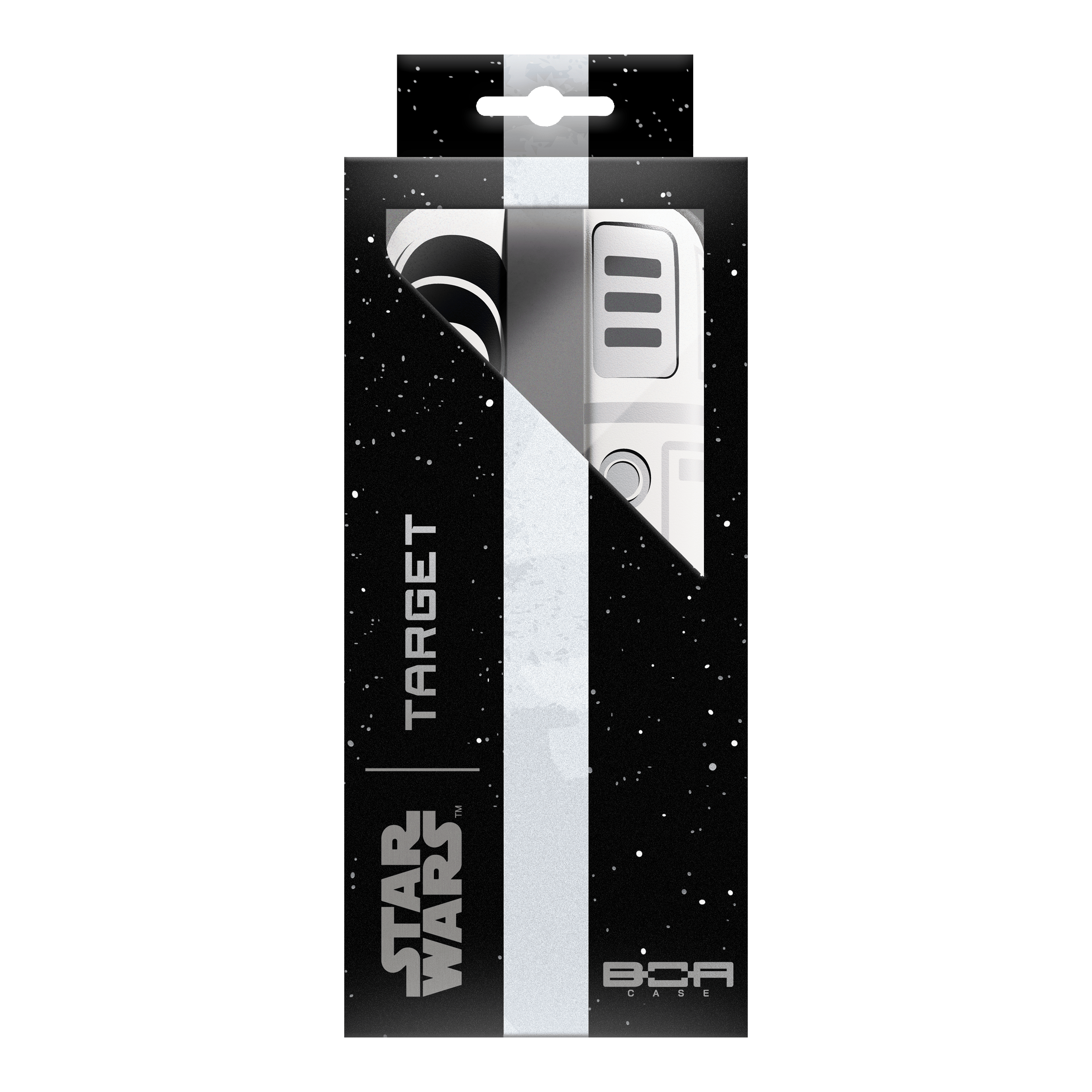 Estuche para dardos Target Star Wars Boa - Stormtrooper Zu sehen ist das Target Star Wars Boa Dartcase mit Stormtrooper-Motiv. Das Etui ist praktisch für den Transport und die sichere Aufbewahrung von Darts.