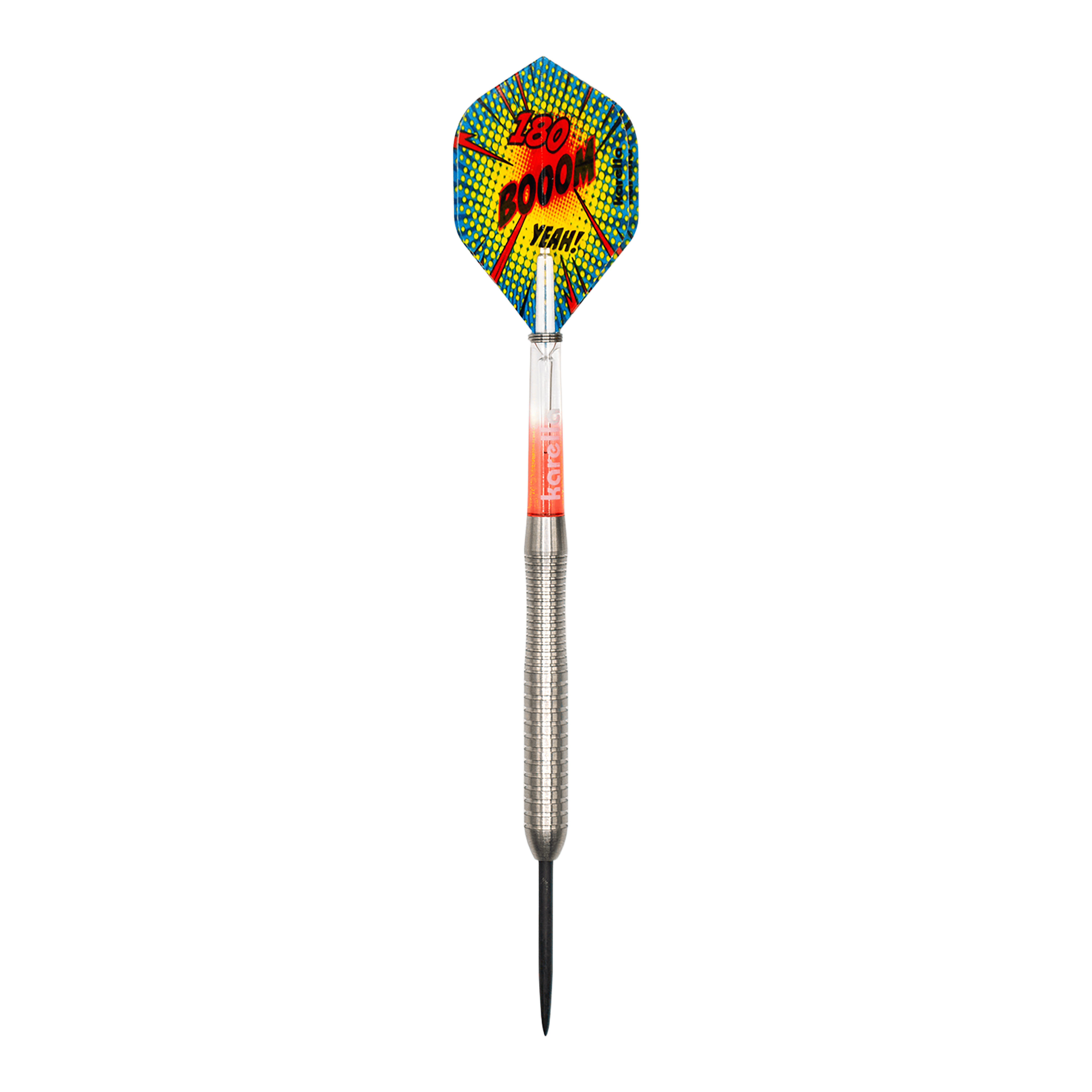 Dardos de acero Karella Comic Line CL-2 - 23 g Auf dem Bild ist das Produkt Karella Comic Line CL-2 Steeldarts - 23g zu sehen. Der Dartpfeil ist detailreich dargestellt.