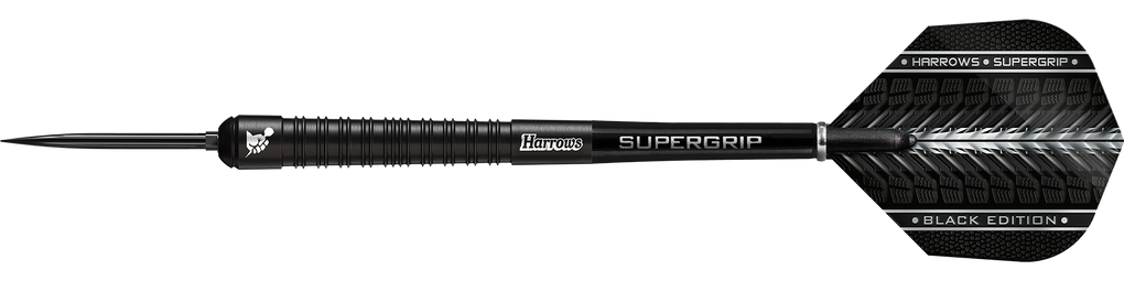 Dardos de acero Harrows Supergrip 90 Black Edition Quick Point