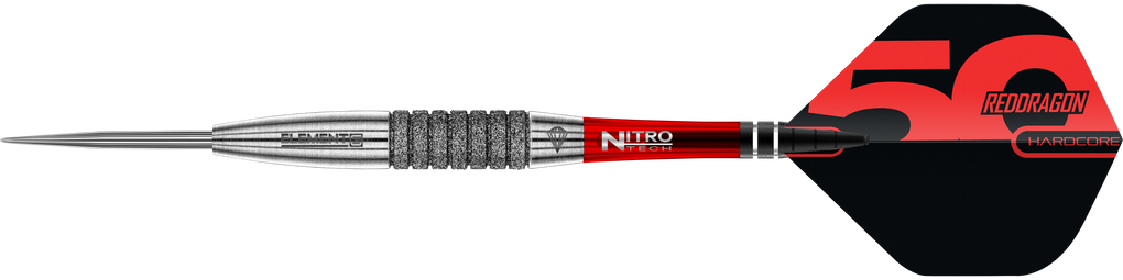 Dardos de acero Red Dragon Element 6 C, colección 50 aniversario - 25 g
