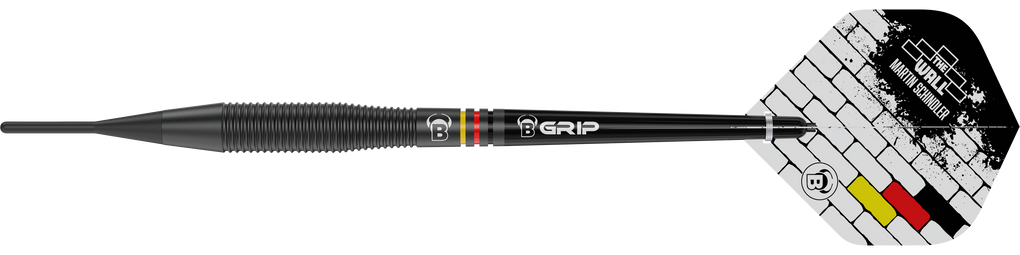 Dardos blandos de latón negro Bulls Martin Schindler The Wall - 18 g