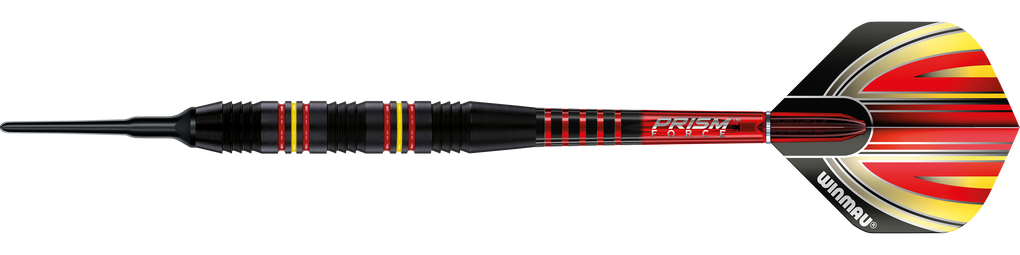 Dardos blandos Winmau Outrage V2 de latón recubierto de negro - 18 g