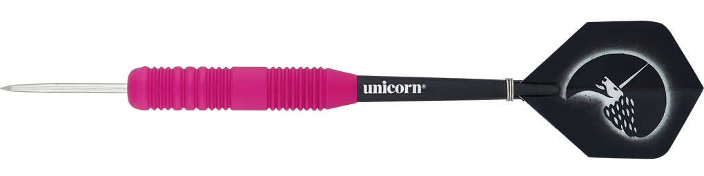 Dardos de acero de goma rosa Unicorn Core Plus