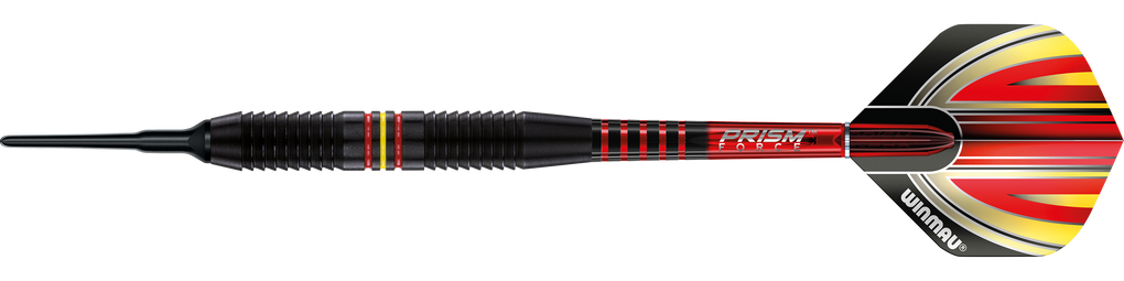 Dardos blandos Winmau Outrage V1 de latón recubierto de negro - 18 g