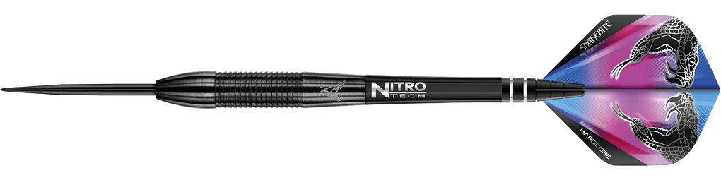 Dardos de acero negros Red Dragon Peter Wright Snakebite 3