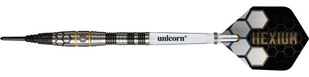 Dardos blandos Unicorn Hexium Style 01 negros y dorados - 22 g