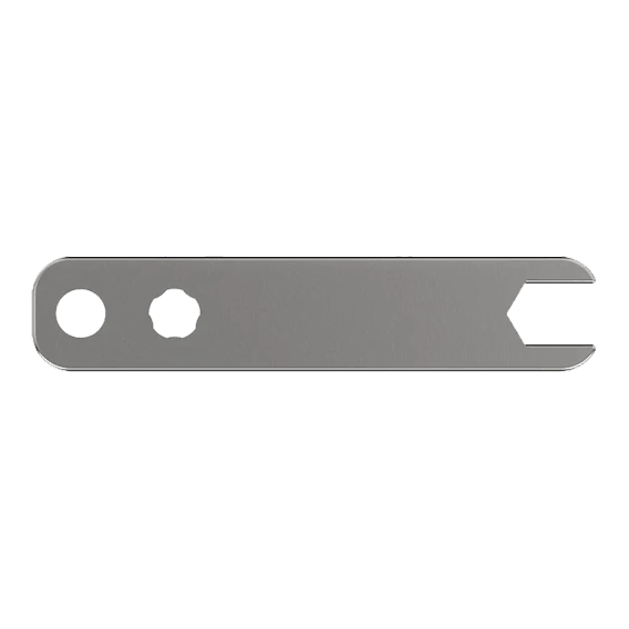 Herramienta de destornillador de punta Caliburn EVO Abgebildet ist ein Werkzeug namens Point Driver Tool Lite. Das Tool ist für das Einsetzen von Dartspitzen geeignet.