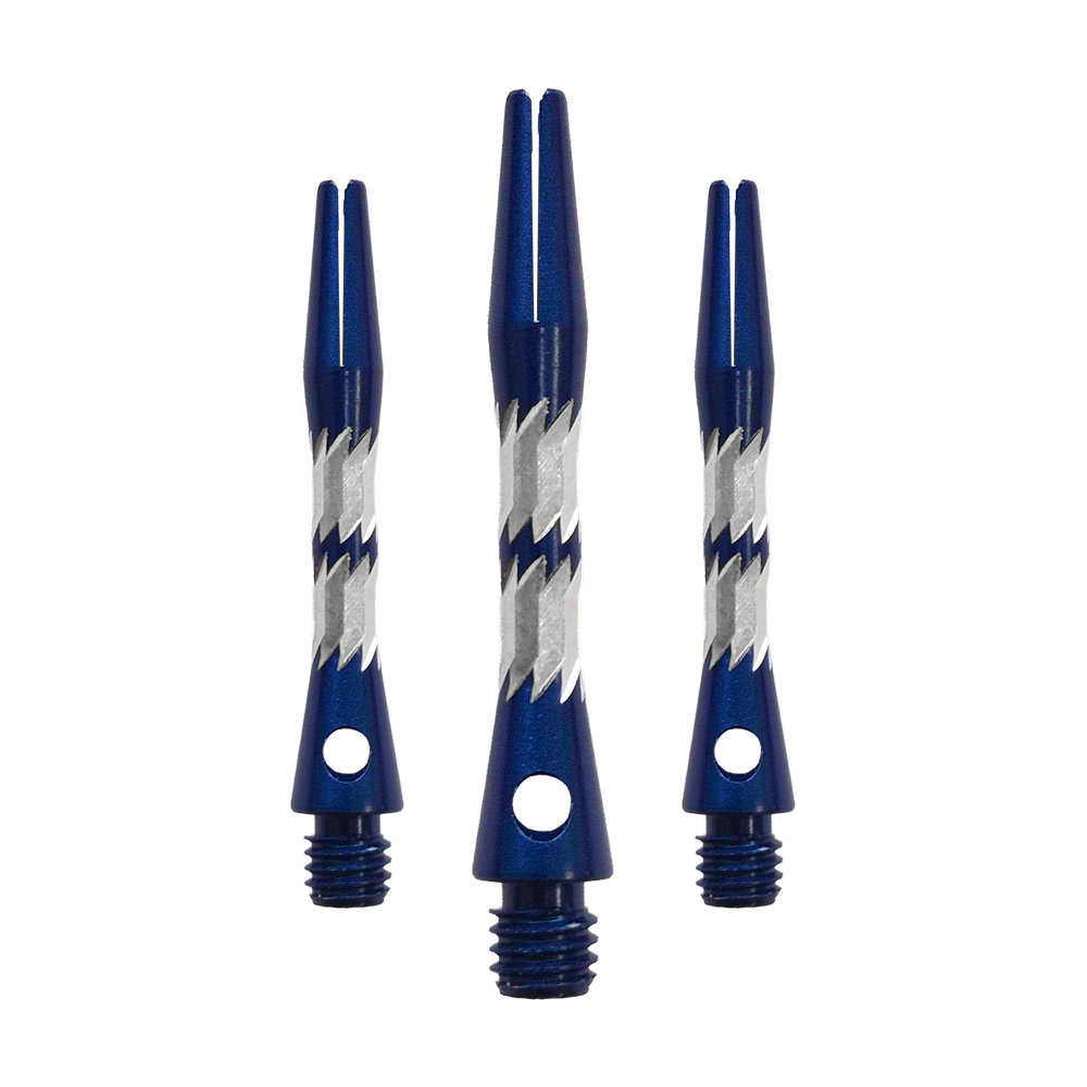 Ejes de aluminio Bulls NL Minor - Azul - 33 mm Zu sehen ist ein Set Bulls NL Minor Aluminium Shafts in Blau mit 33 mm Länge. Diese Aluminiumschäfte werden für Darts verwendet.