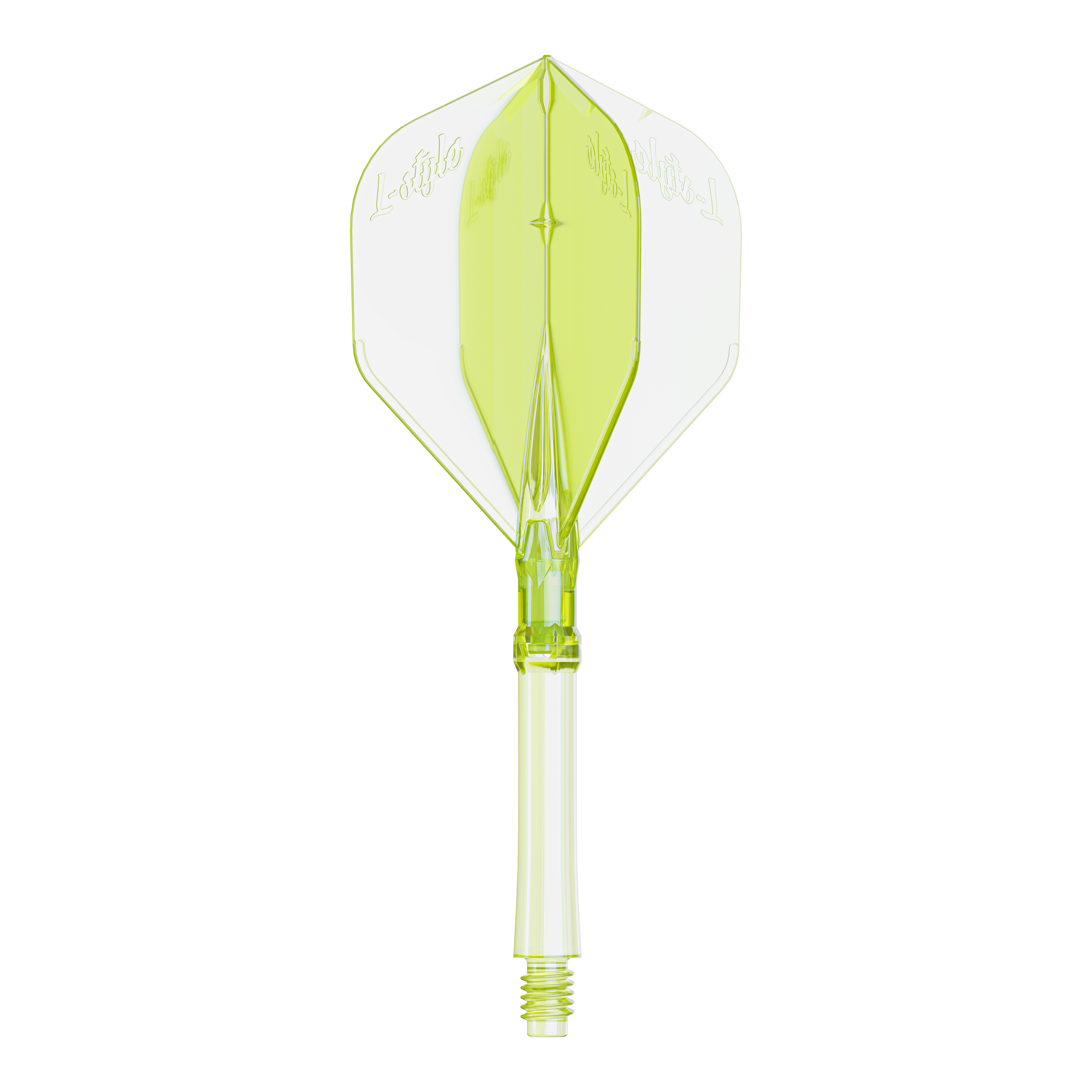 Luces L-Style L-System - Amarillo neón Abgebildet ist ein Dartflight in Neon-Gelb, große Größe, für das L-Style L-System. Das Produkt ist speziell für Dartspieler entwickelt.