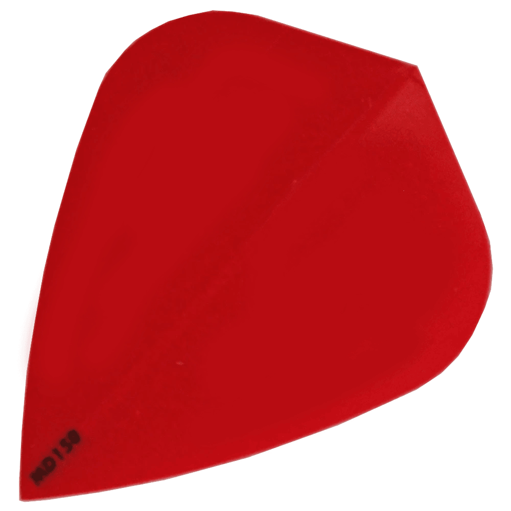 MD150-Kite-Rot Das Bild zeigt das Produkt „McDart MD150 - Kite Flight“. Es handelt sich um ein rotes Dart-Flight in Kite-Form mit der Aufschrift „MD150“ in einer Ecke.