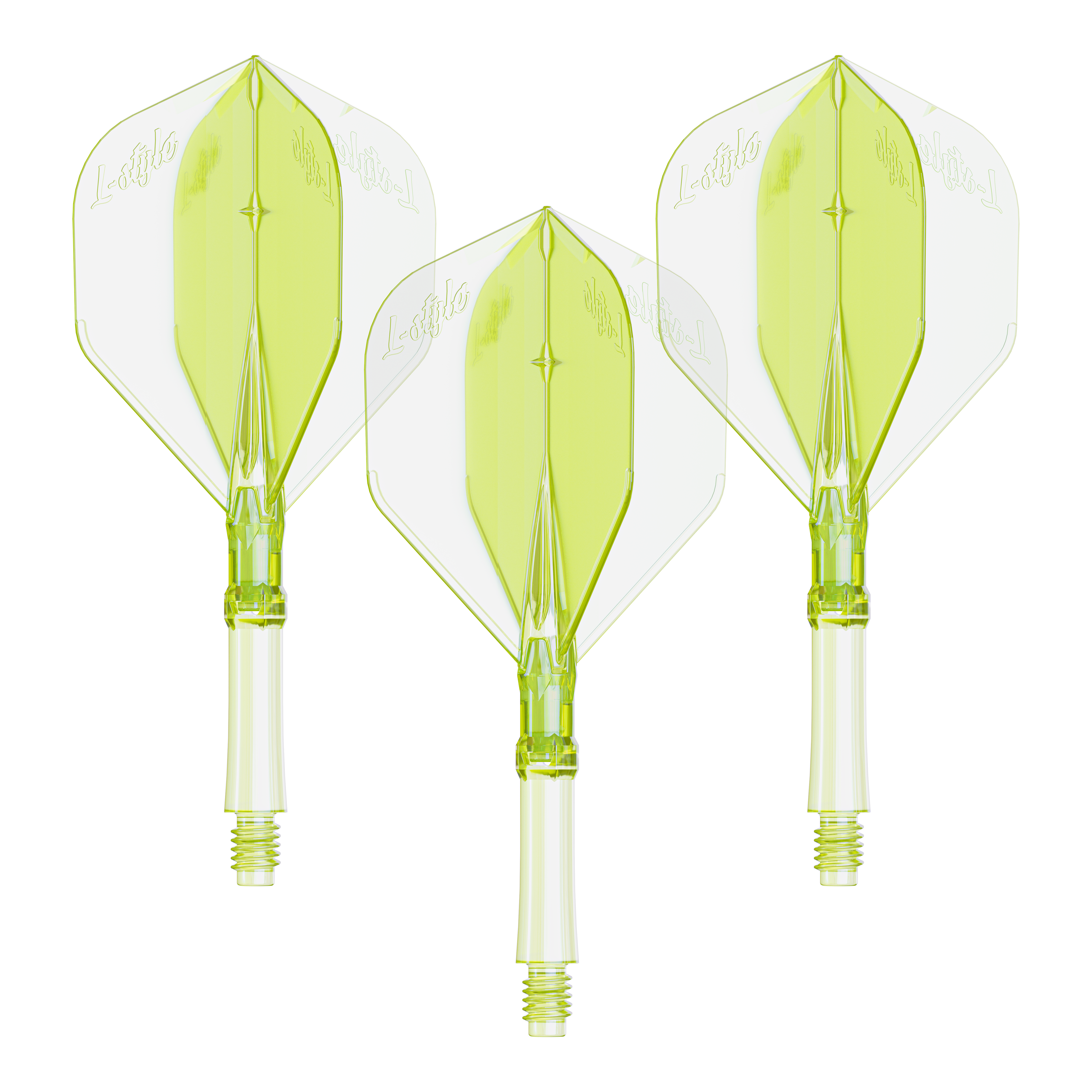 Luces L-Style L-System - Amarillo neón Hier ist ein Set Dart Flights in Neon-Gelb, mittlere Größe zu sehen. Die Flights sind für das L-Style L-System bestimmt.