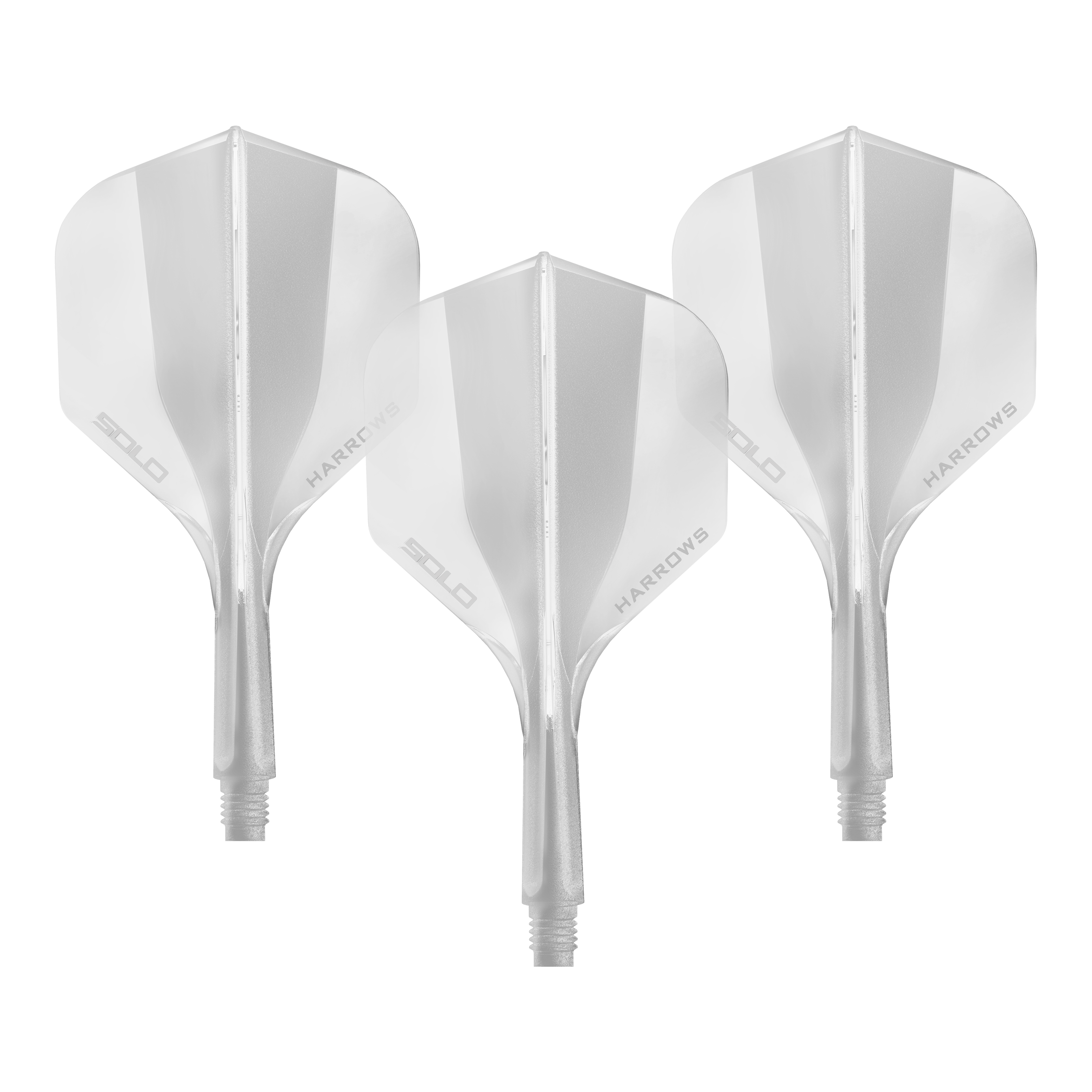 Harrows Solo No2 Flight-Shaft-System - Transparent Ein Darts-Zubehörteil ist im Bild. Keine Produktinformationen vorhanden.