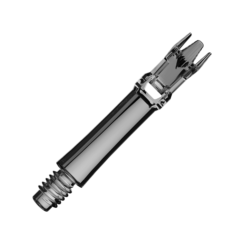 Ejes de repuesto L-Style L-System - Negro transparente Mehrere schwarze transparente Ersatzshafts sind zu sehen. Die Shafts liegen geordnet nebeneinander.