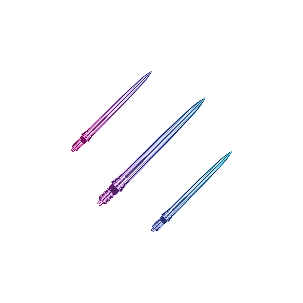 Puntas de dardo Caliburn EZ-EVO - Suaves - Arcoíris Ein Bild mit dem Dateinamen EVO189_Caliburn_EZ-EVO_Dartspitzen_Smooth_Rainbow_28mm_1Set. Es handelt sich wahrscheinlich um ein Set von Dartspitzen in Regenbogenfarben mit 28 mm Länge.