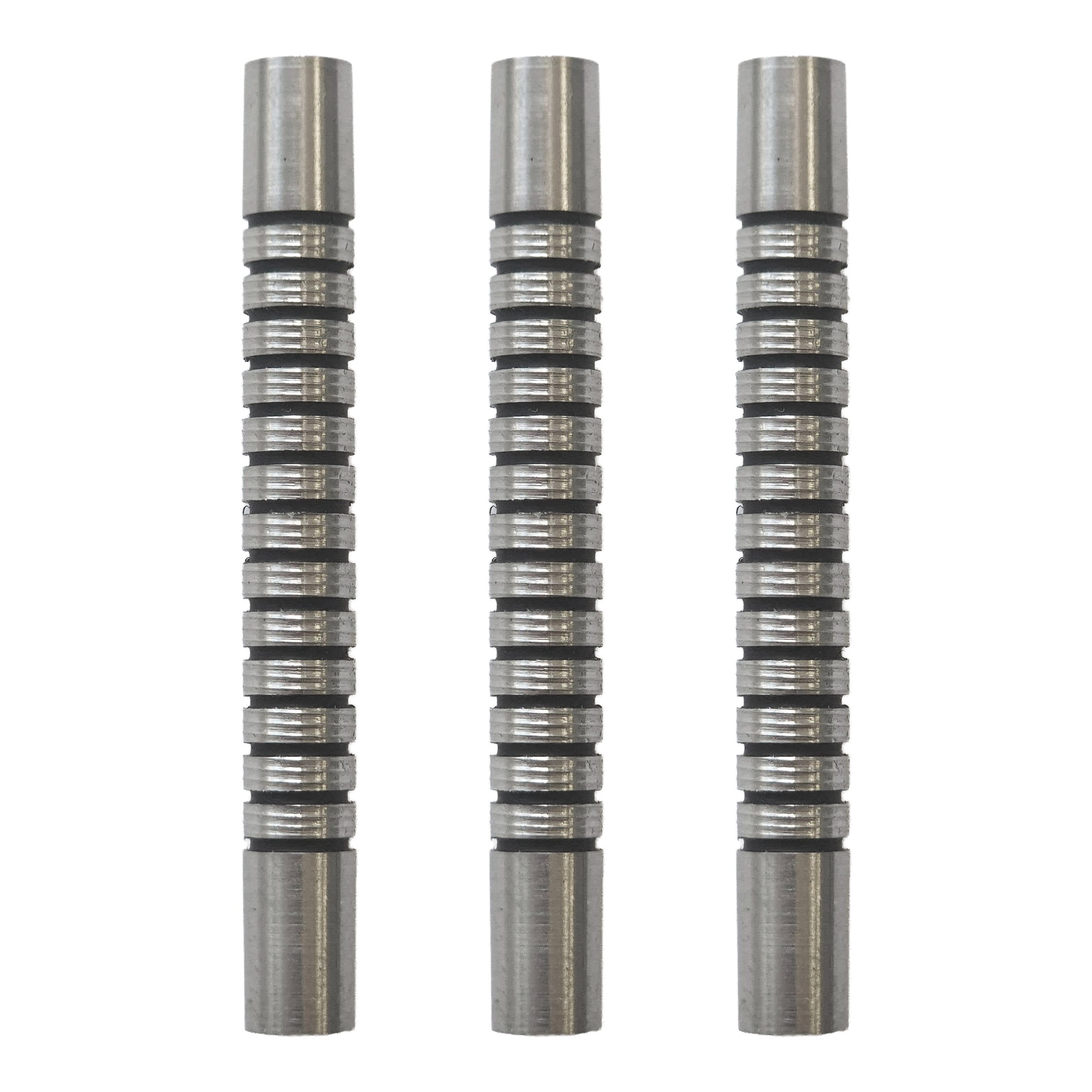 Barriles para dardos blandos McDart Black Ring - 18 g Dieses Bild zeigt ein Set von McDart Black Ring Softdart Barrels - 18g. Mehrere schwarze Dart-Barrels sind nebeneinander angeordnet.