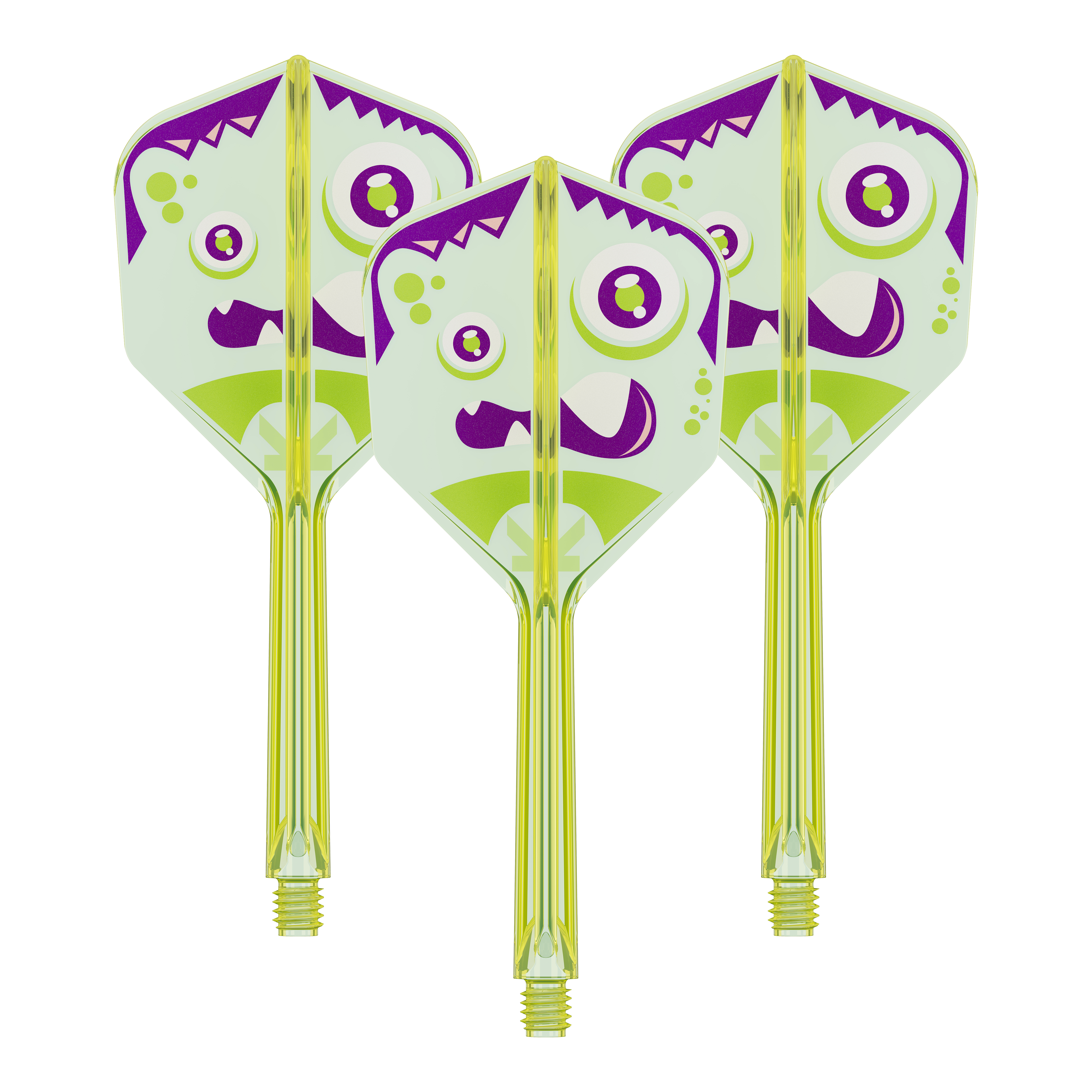 Dieses Bild stellt das Produkt 410324_Target_Japan_K-Flex_Xeno_No6_Flights_33mm_1Set dar. Es sieht aus wie ein Set an Dart-Flights.
