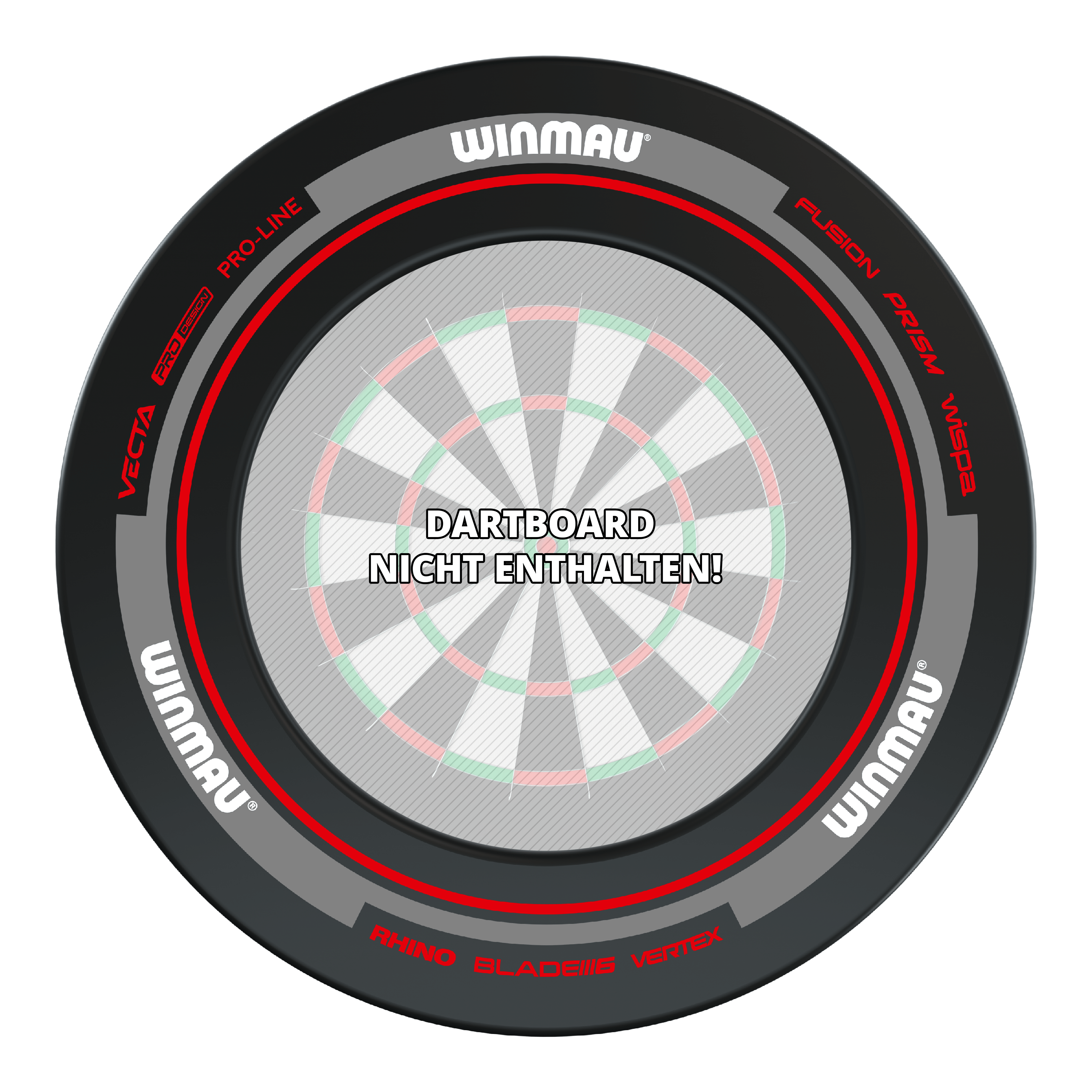 Winmau Advance Dartboard Surround - Schwarz Rot