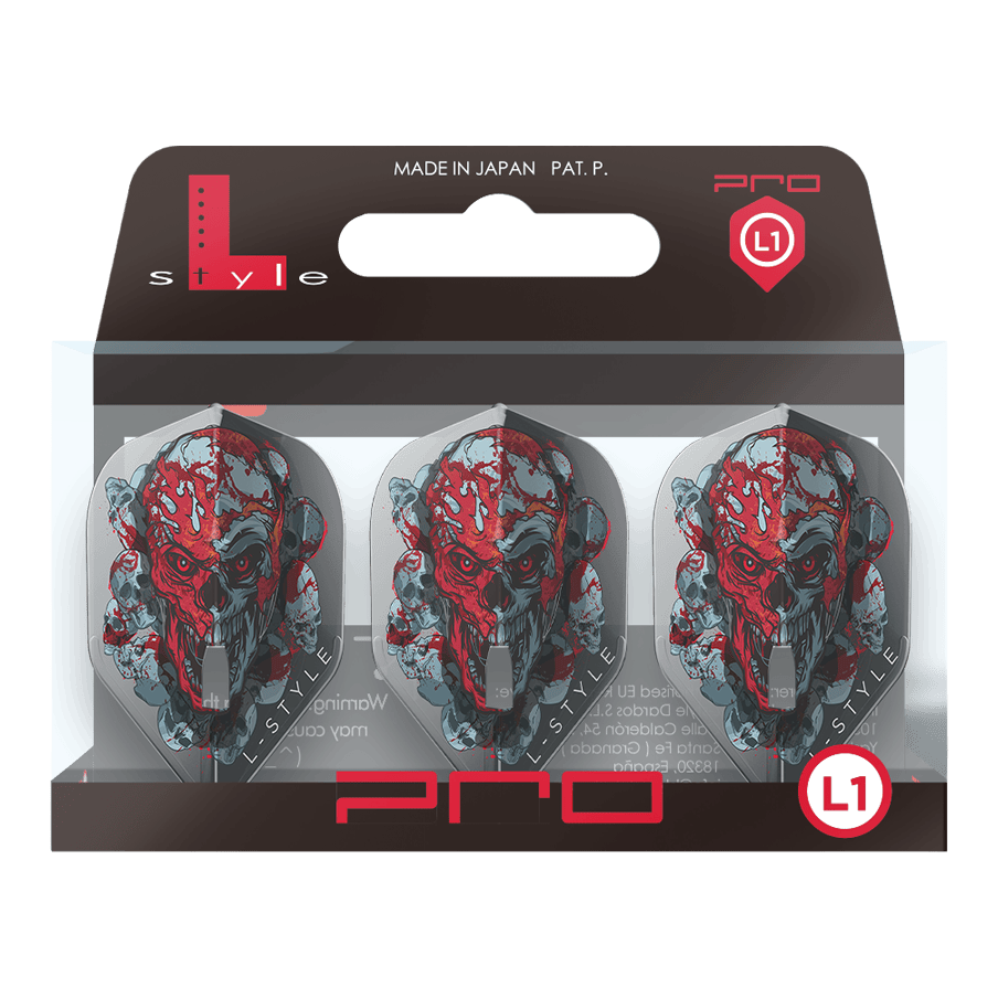 Plumas L-Style Ryan Searle Signature V4 Clear Black L1PRO L-Style Ryan Searle Signature V4 Clear Black L1PRO Flights werden gezeigt. Die schwarzen Flights unterstreichen das moderne Design.