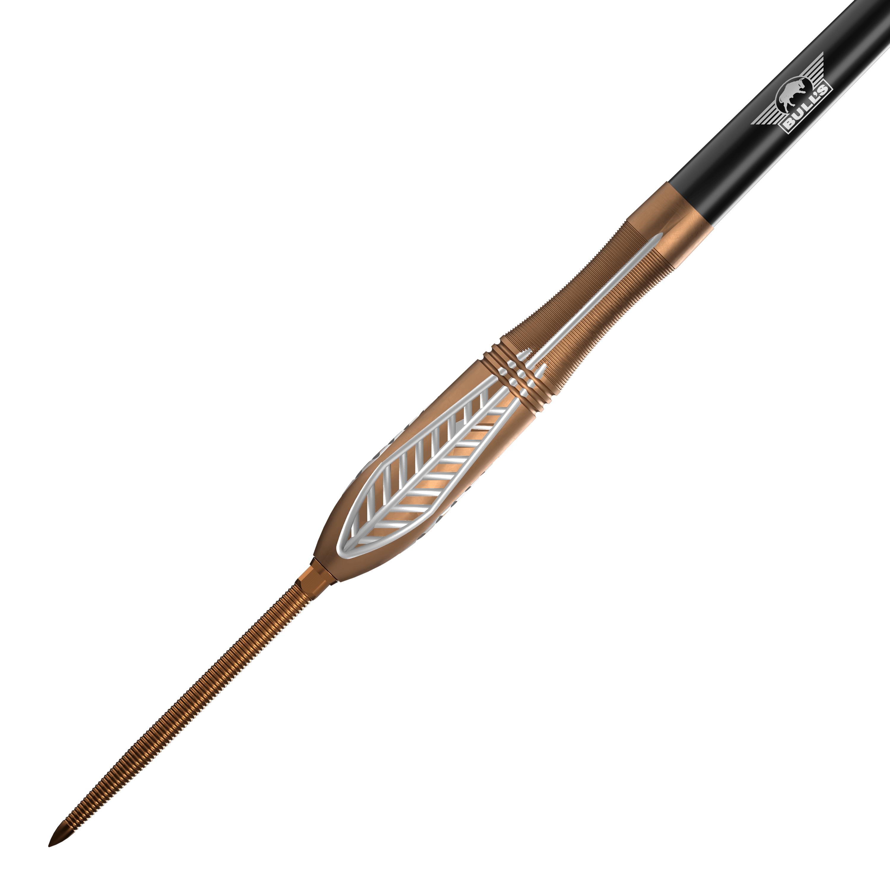 Dardos de acero convertibles Bulls NL Bronzo Nova Zu sehen ist das Set Bulls NL Bronzo Nova Convertible Point Steeldarts. Die Darts sind elegant designt.