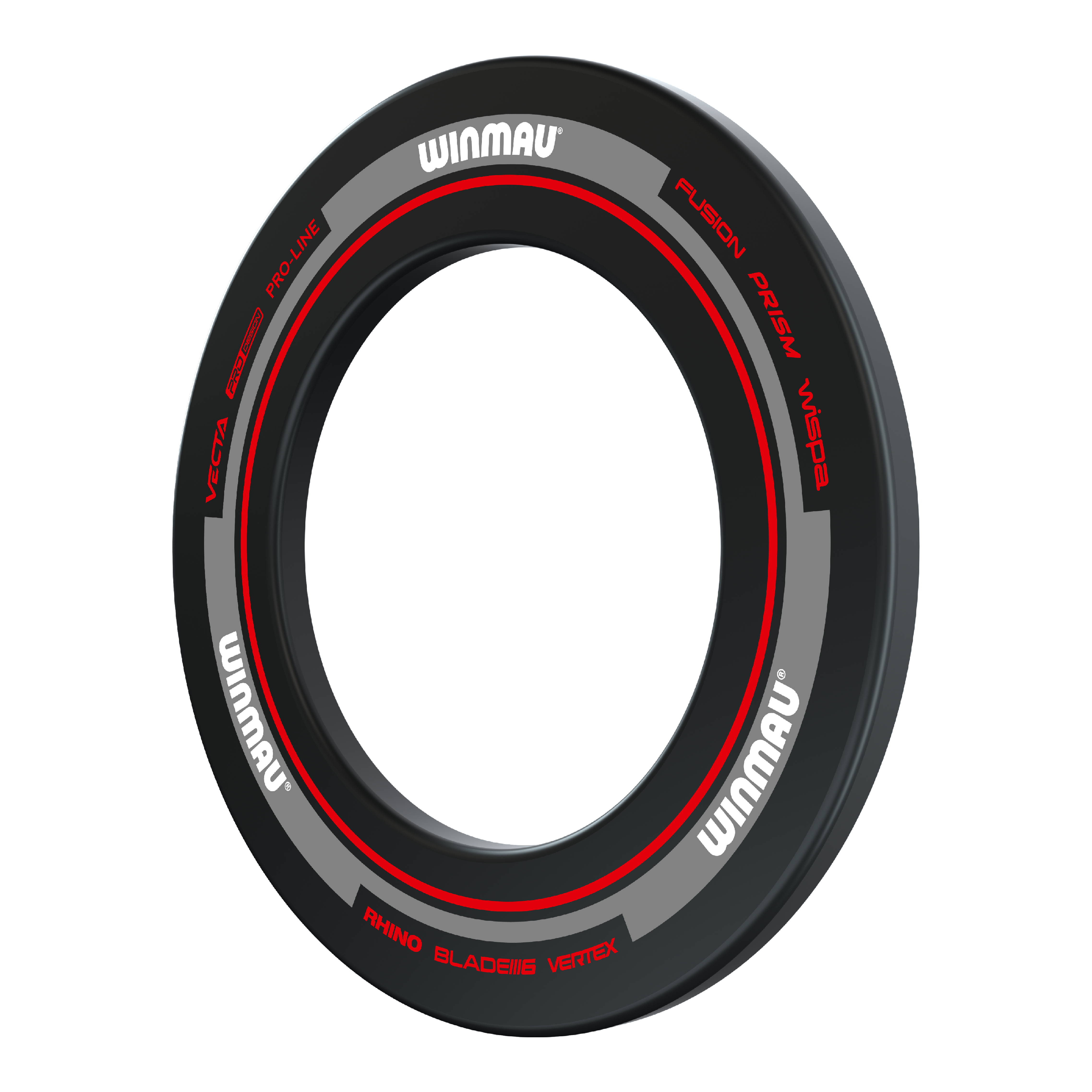 Marco para diana Winmau Advance - Negro Rojo Das Bild zeigt das Winmau Advance Dartboard Surround in Schwarz und Rot. Es ist ein Schutzring, der um eine Dartscheibe gelegt wird, um die Wand vor Pfeilen zu schützen.