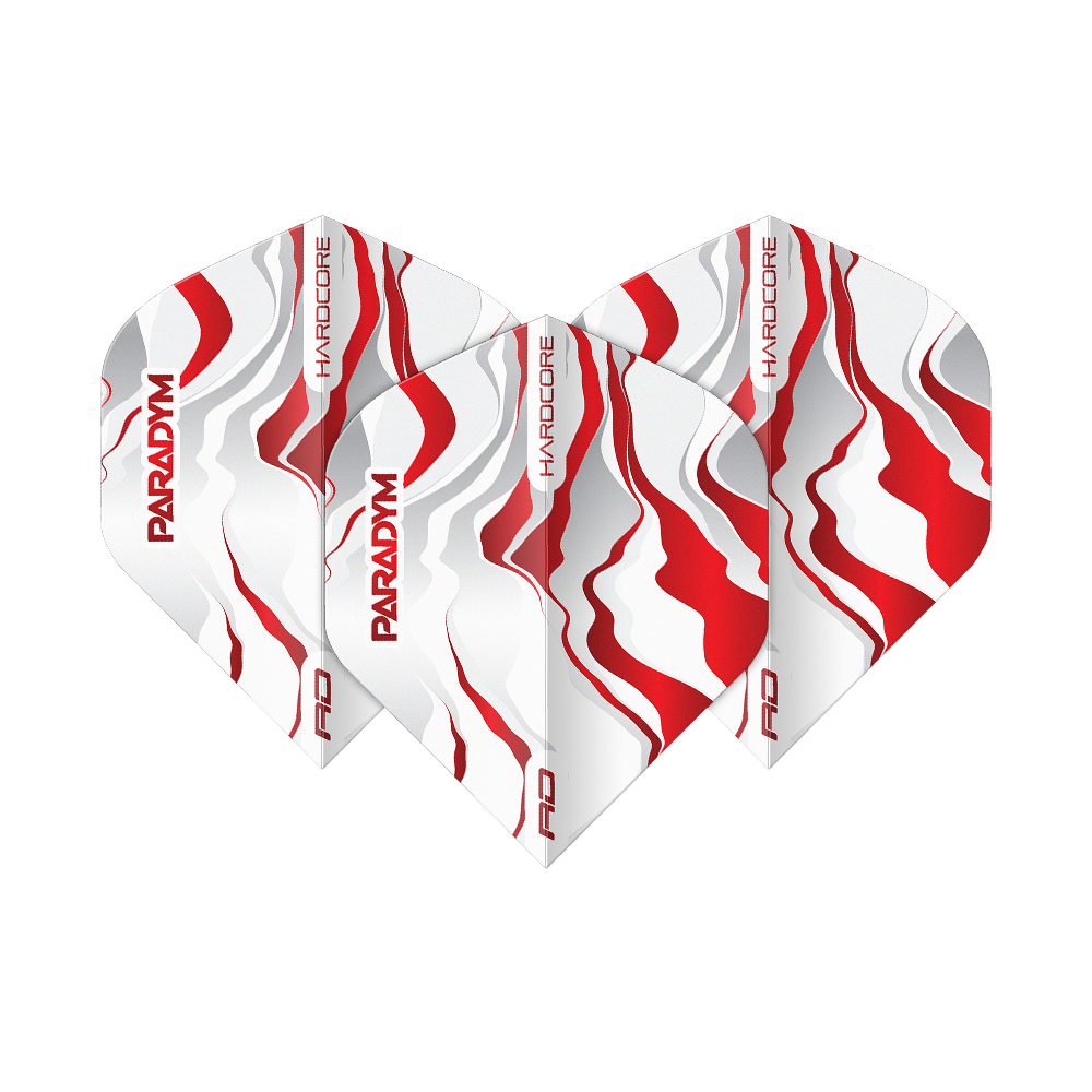 Vuelos estándar Red Dragon Hardcore Premium Paradym Red Premium No2 Abgebildet ist ein Set Red Dragon Hardcore Premium Paradym Red Premium No2 Standard Flights. Das Produkt zeigt hochwertige Dart-Flights in Standardgröße.