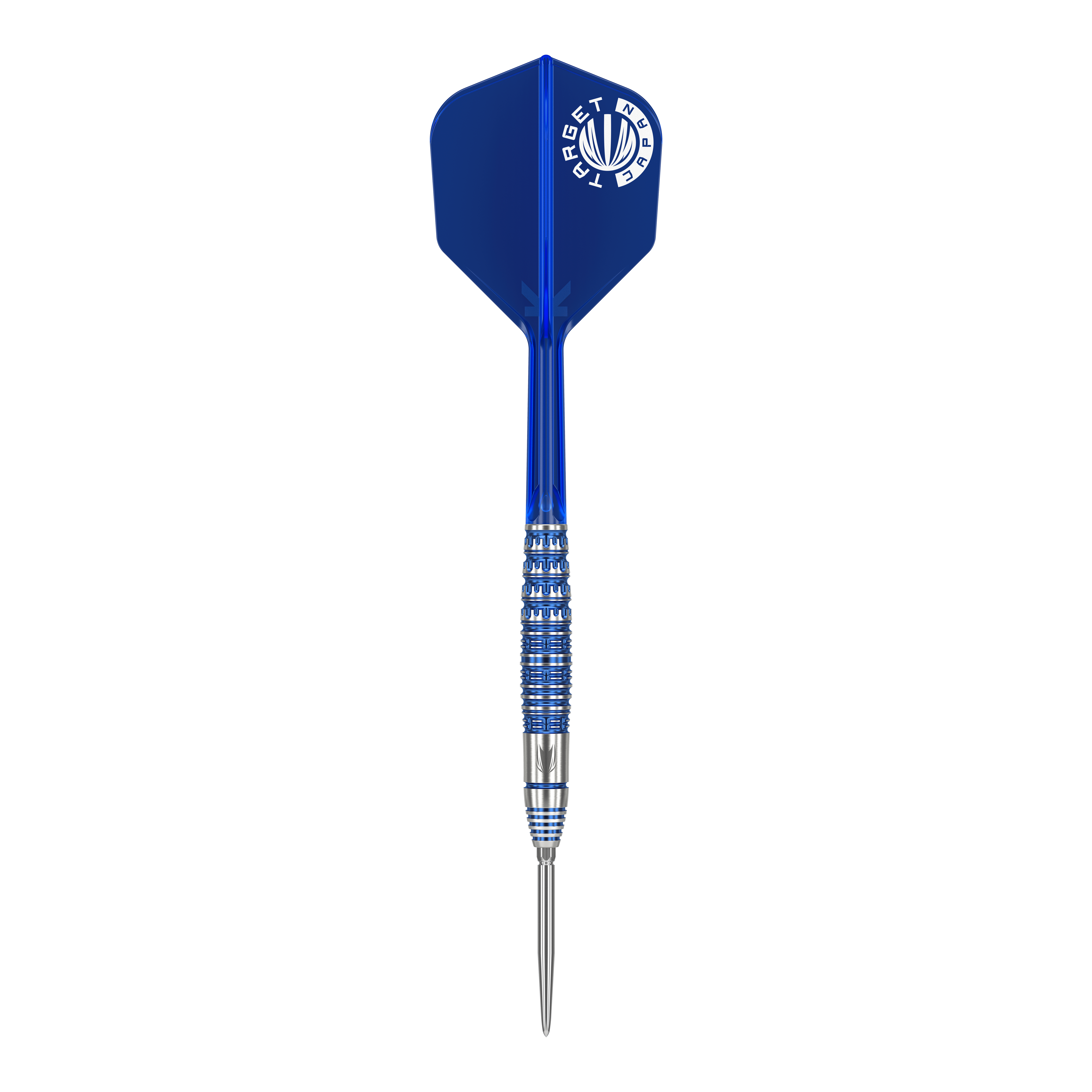 Dardos de acero Target Japan Toru Suzuki Sereno GEN1 Swiss Point - 21 g Auf dem Bild ist ein Steeldart der Marke Target Japan Toru Suzuki Sereno GEN1 Swiss Point mit 21g Gewicht zu sehen. Der Dart hat eine blaue Flight und einen silber-blauen Schaft mit feinen Rillen.