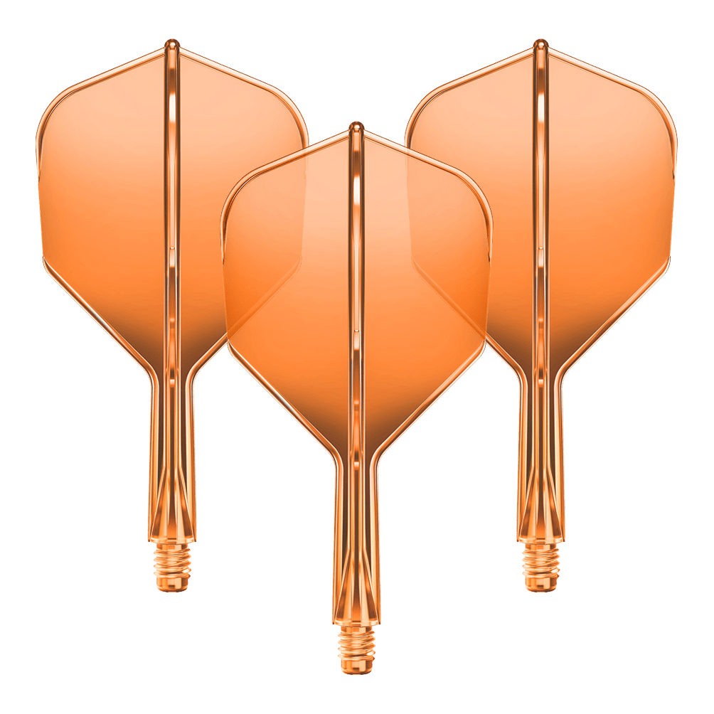Sistema de eje de vuelo GOAT A1R No6 - Naranja neón Gezeigt wird ein Flight-Shaft-System für Darts in Neonorange mit einer Länge von 19mm. Das Set gehört vermutlich zur GOAT A1R No6 Serie.