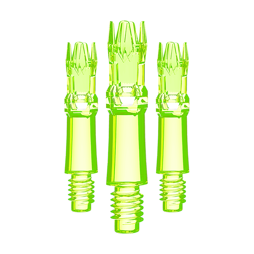 Ejes de repuesto L-Style L-System - Amarillo neón Ein Set aus gelben leuchtenden Ersatzshafts ist zu sehen. Mehrere Shafts werden eng zusammen präsentiert.