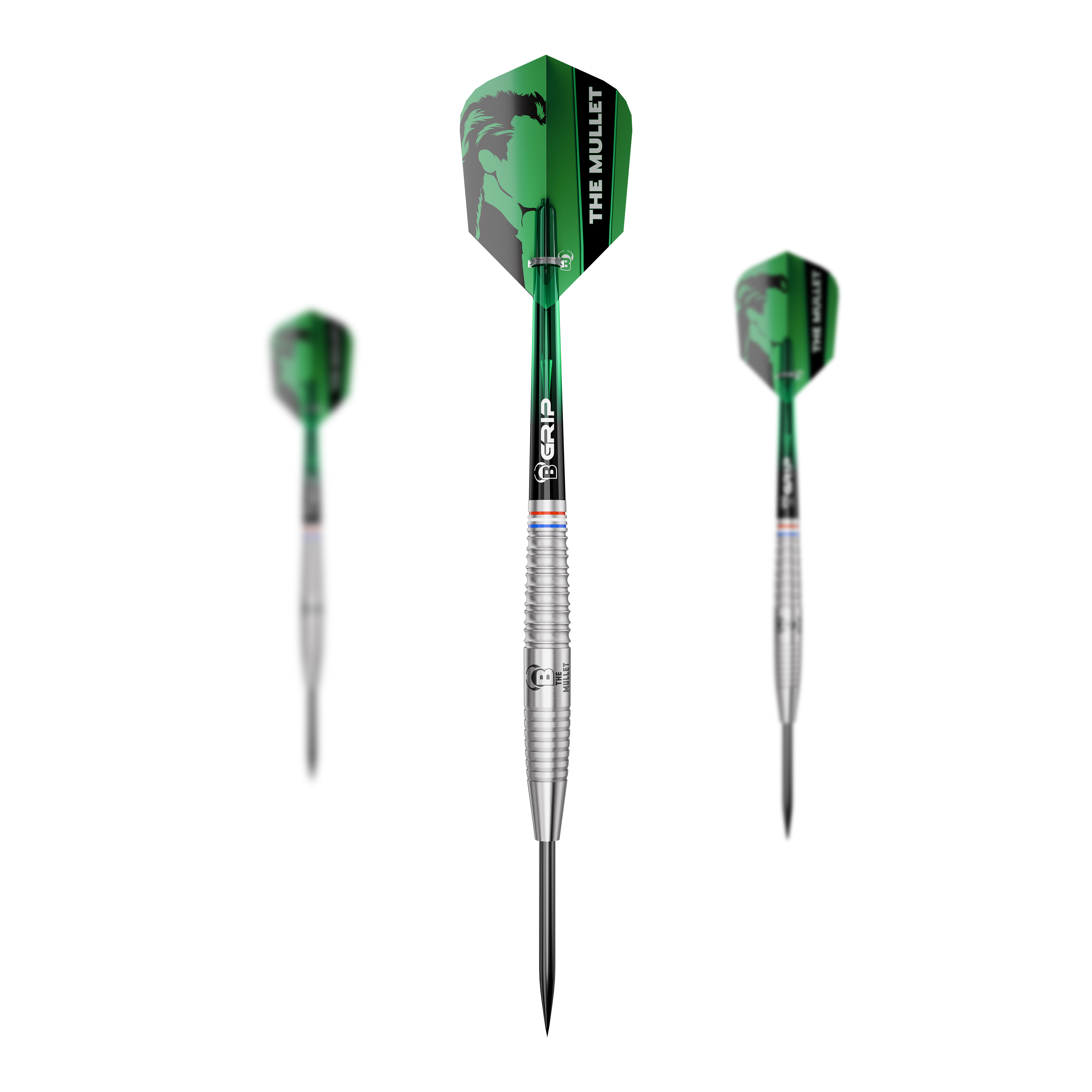 Dardos de acero Bulls Danny Jansen G2 Hier sind die Bulls Danny Jansen G2 Steeldarts als Set zu sehen. Mehrere Dartpfeile werden geordnet präsentiert.