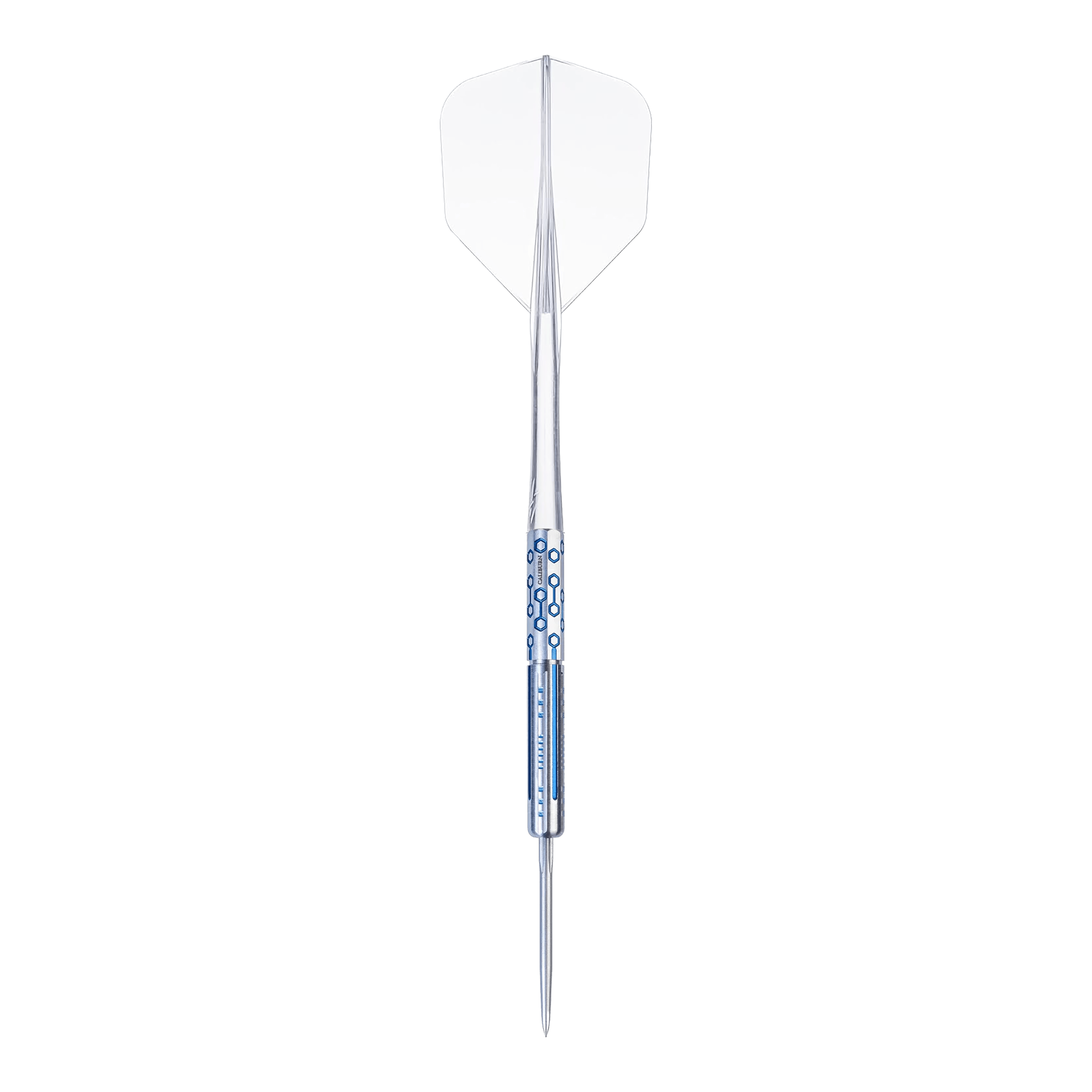 Dardos de acero Demeter de la serie Caliburn Starships - 23 g Das Bild zeigt einen einzelnen Caliburn Starships Series Demeter Steeldart mit 23g Gewicht. Der Dart zeichnet sich durch sein modernes Design aus.